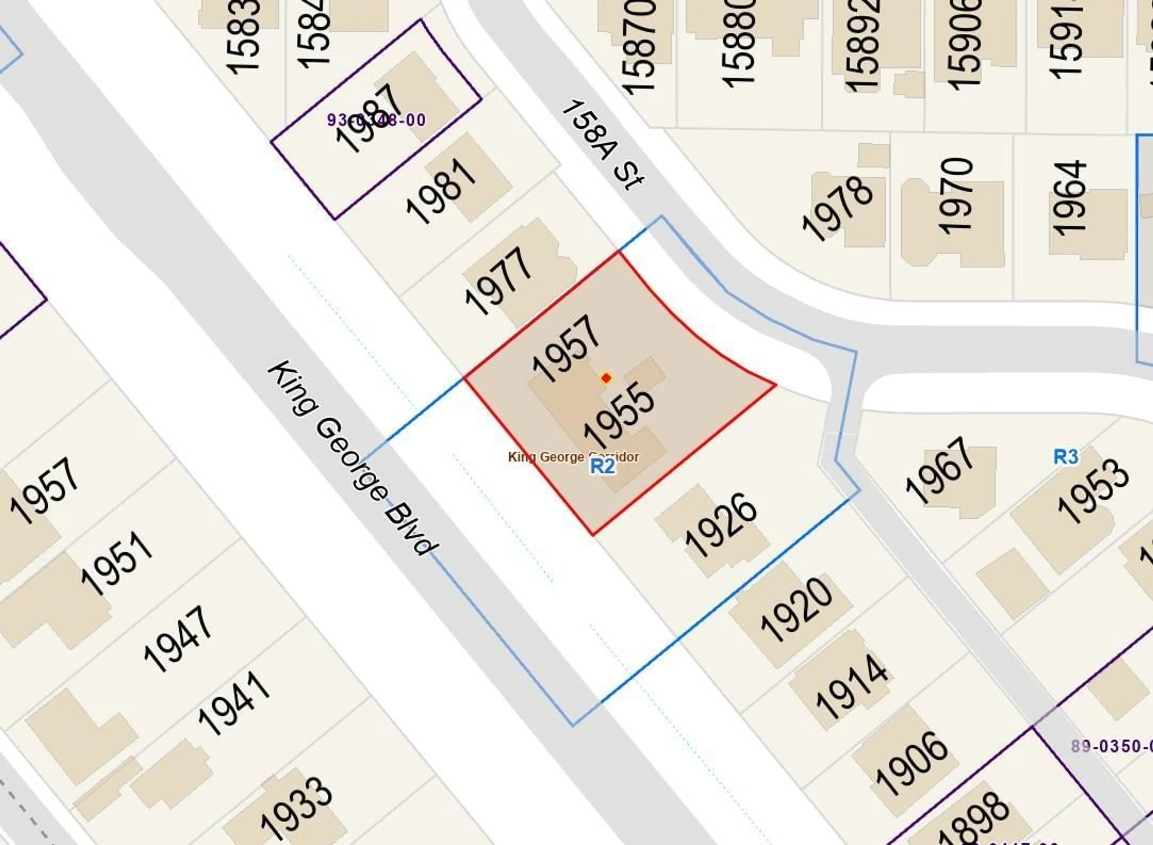 Picture of a map for 1955 158A, Surrey British Columbia V4A8G9