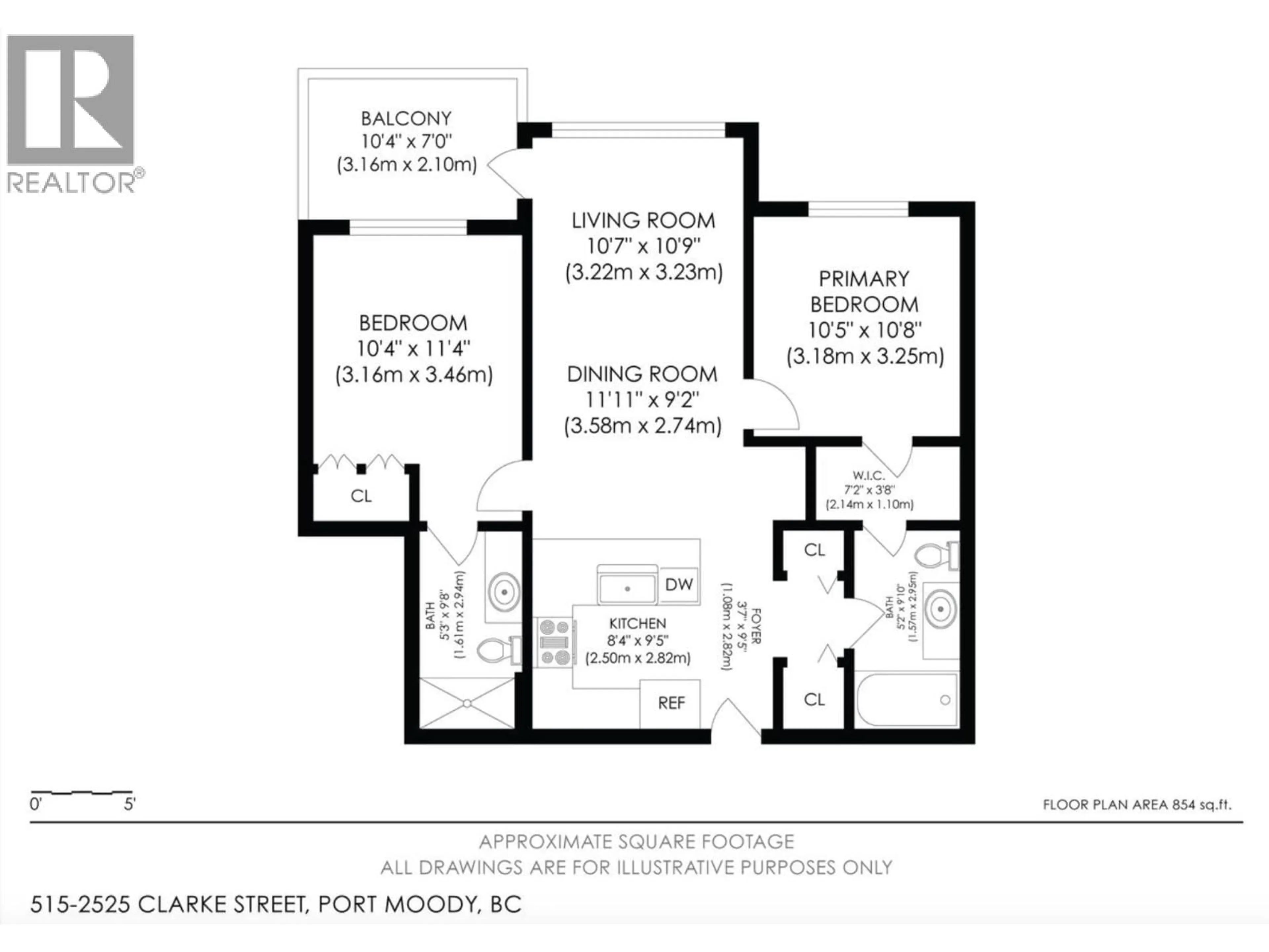Floor plan for 515 - 2525 CLARKE STREET, Port Moody British Columbia V3H0J3