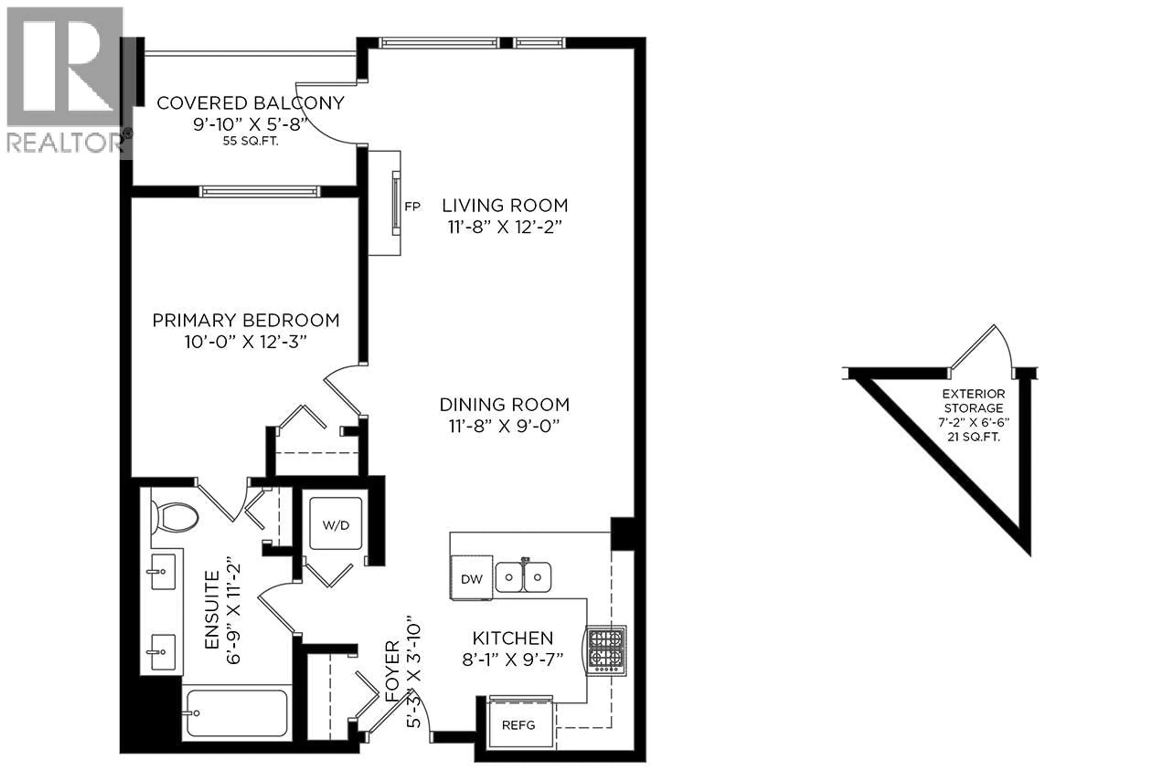 Floor plan for 310 - 119 22ND STREET, North Vancouver British Columbia V7M0B4