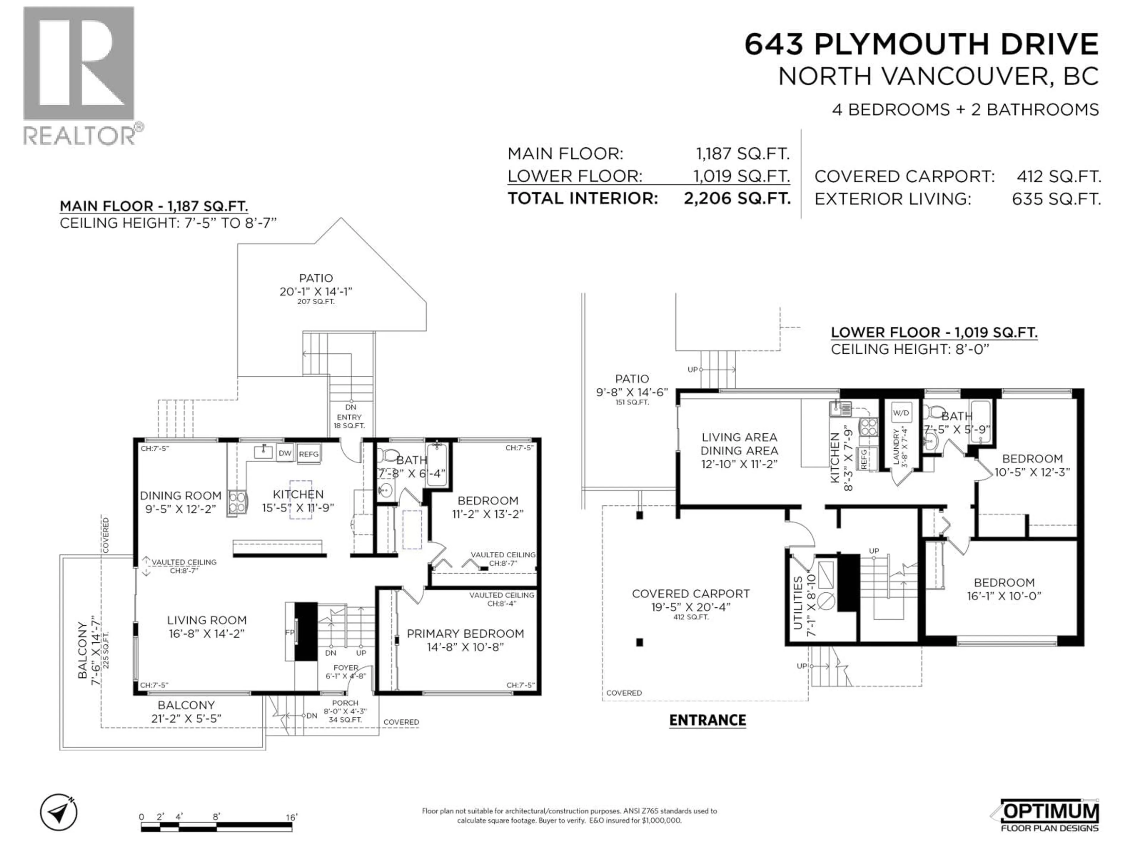 Floor plan for 643 PLYMOUTH DRIVE, North Vancouver British Columbia V7H2H5