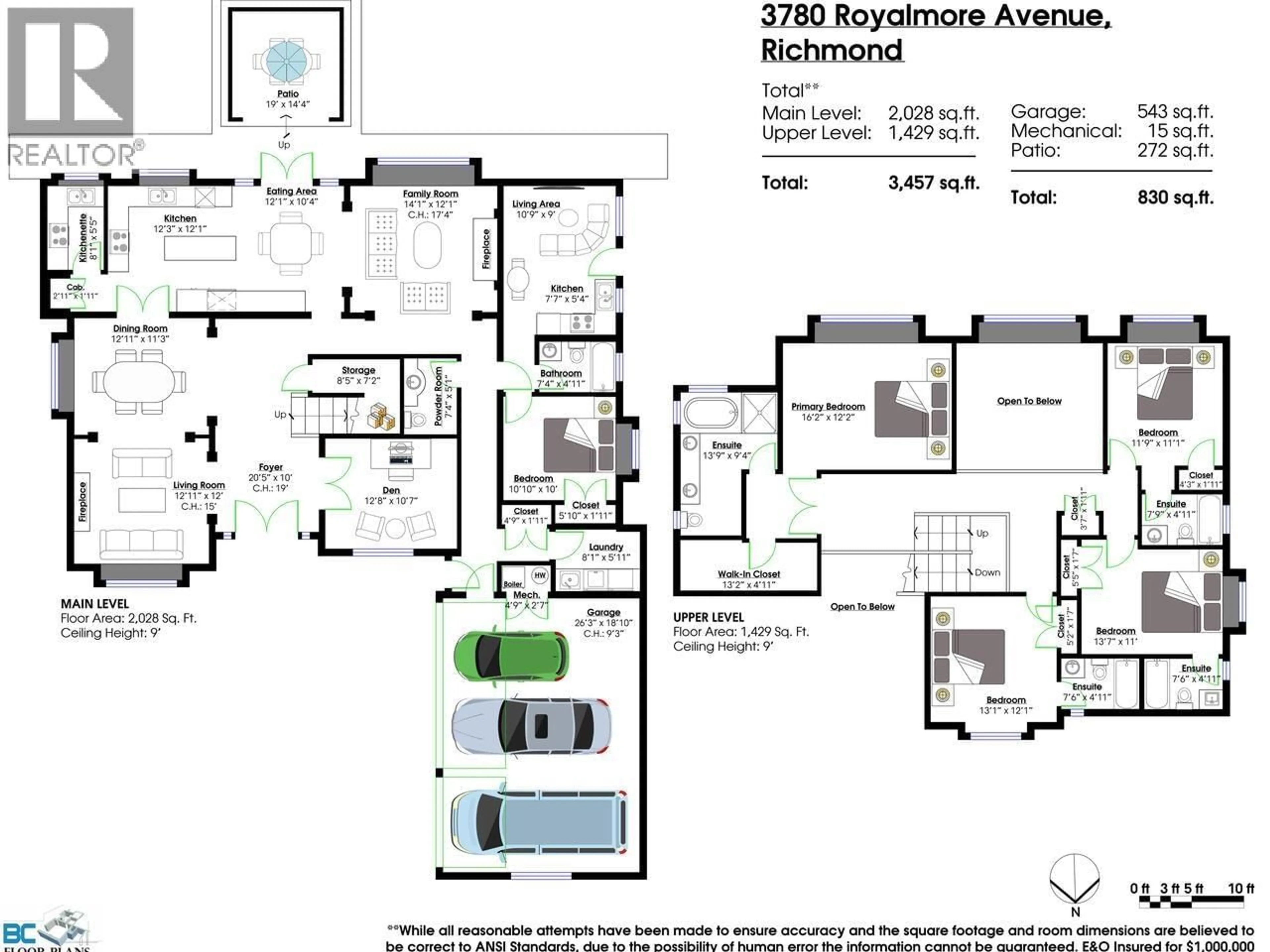 Floor plan for 3780 ROYALMORE AVENUE, Richmond British Columbia V7C1P6