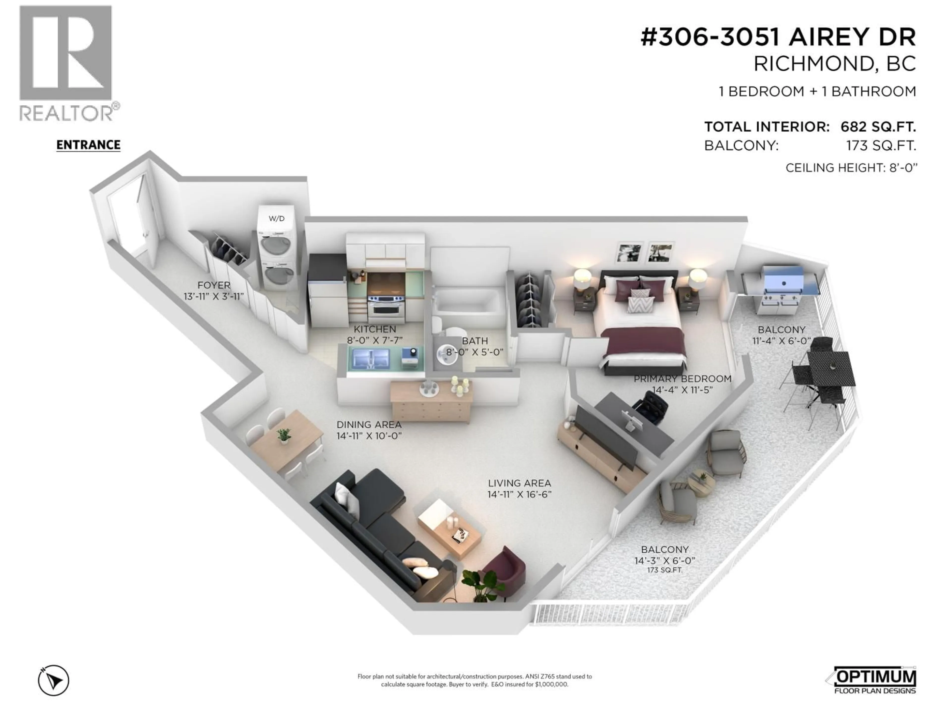 Floor plan for 306 - 3051 AIREY DRIVE, Richmond British Columbia V6X3X6