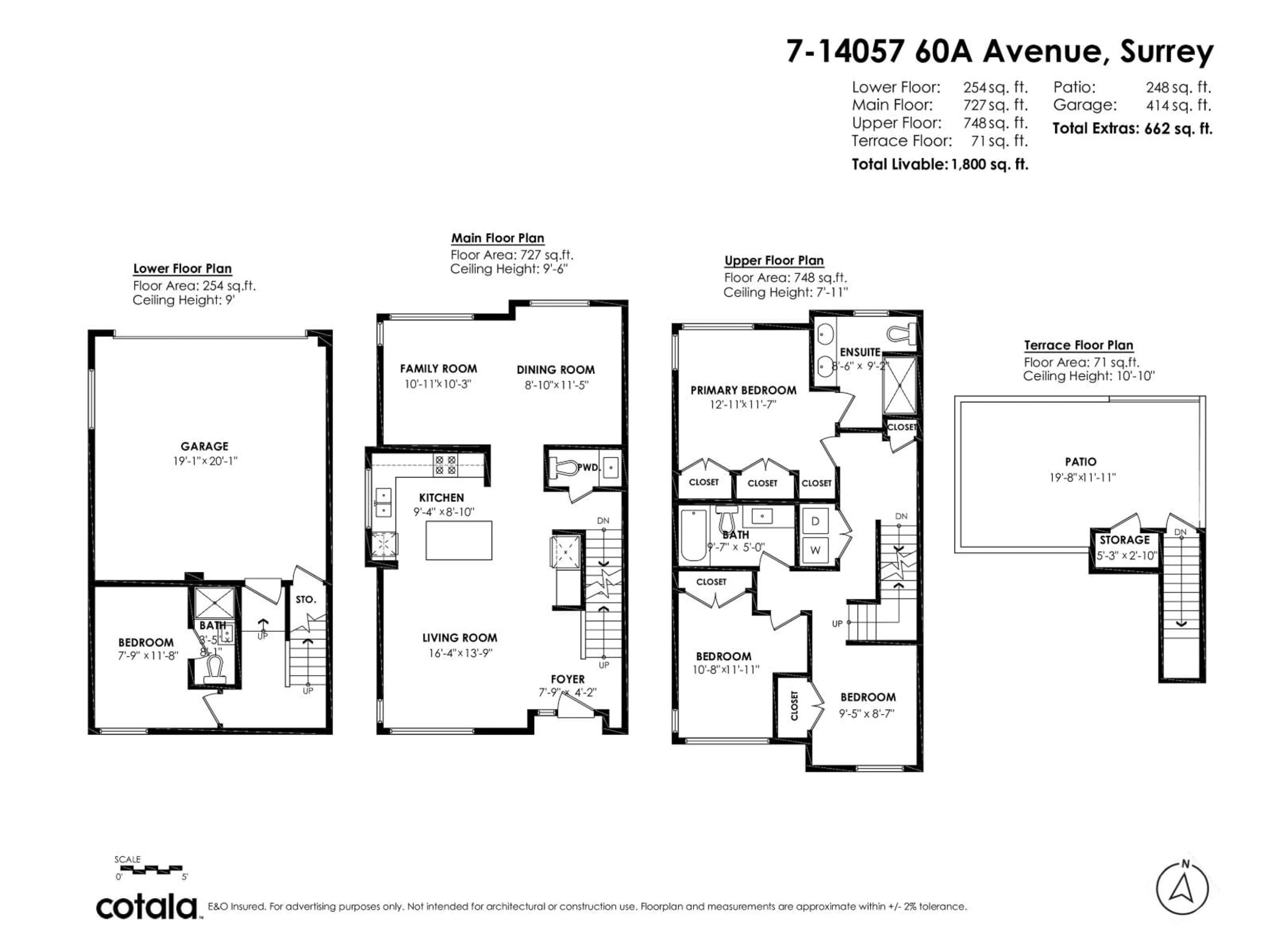 Floor plan for 7 - 14057 60A, Surrey British Columbia V3X0J2