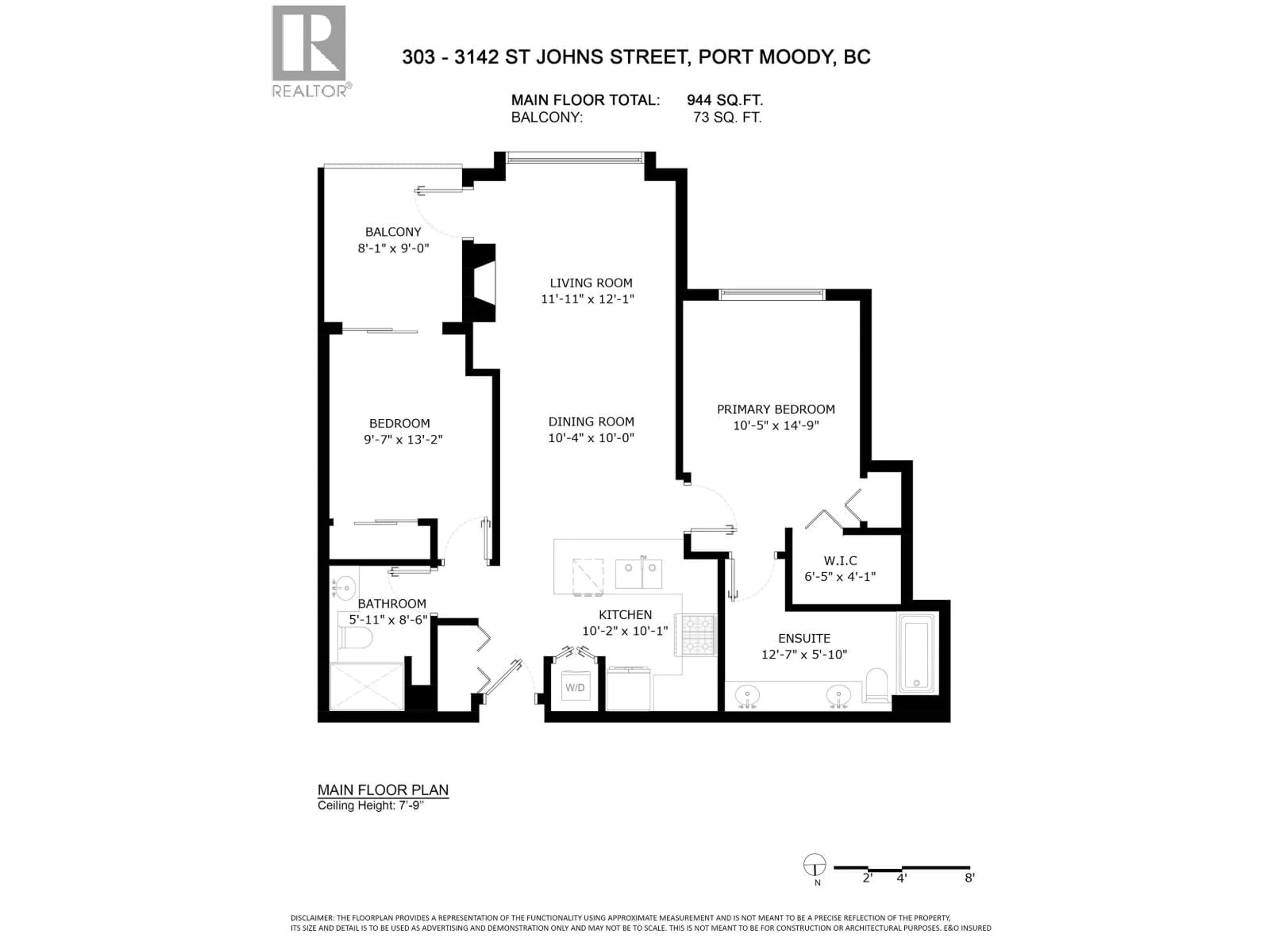 Floor plan for 303 - 3142 ST JOHNS STREET, Port Moody British Columbia V3H5E5