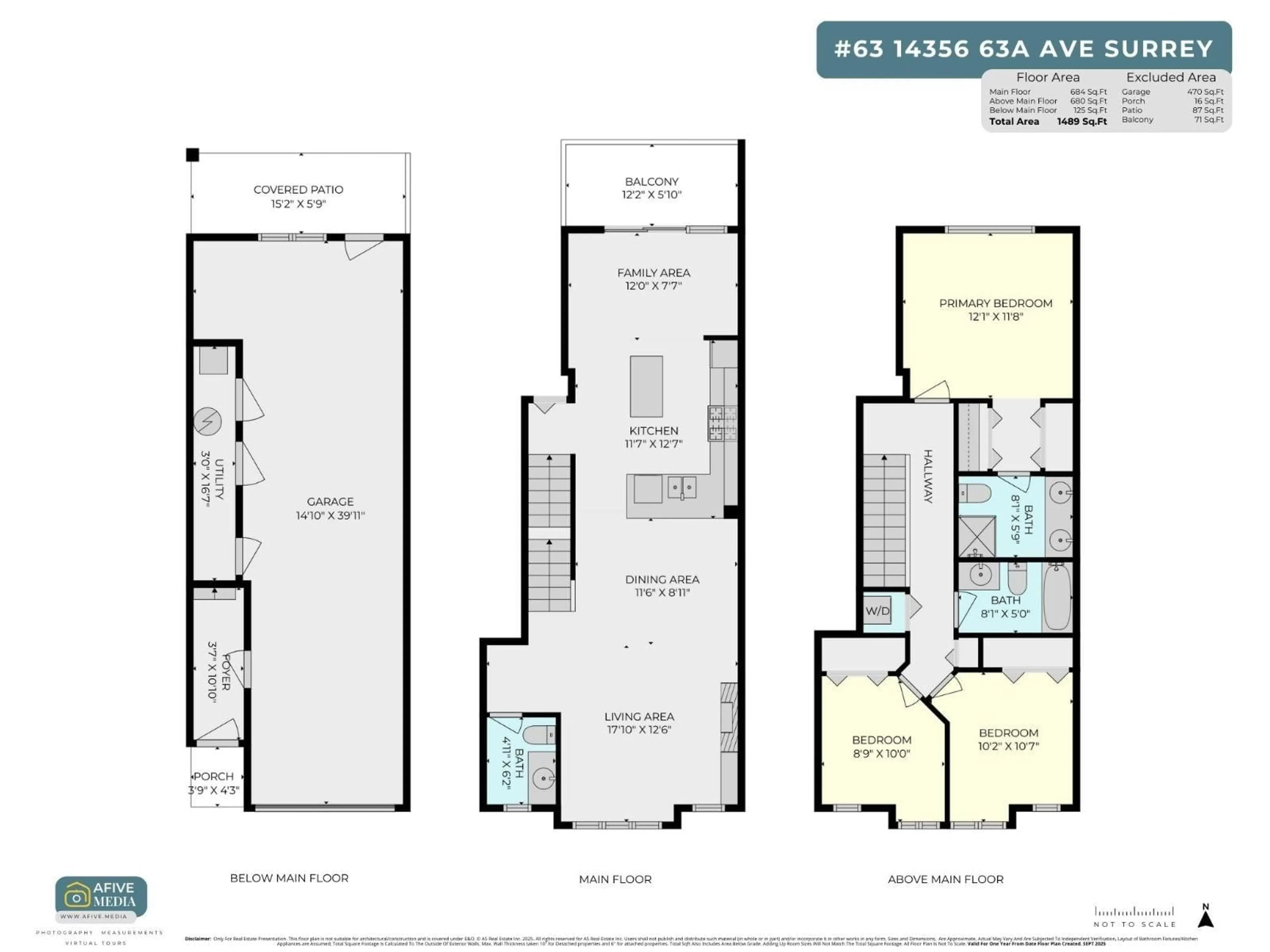 Floor plan for 65 - 14356 63A, Surrey British Columbia V3X1A2