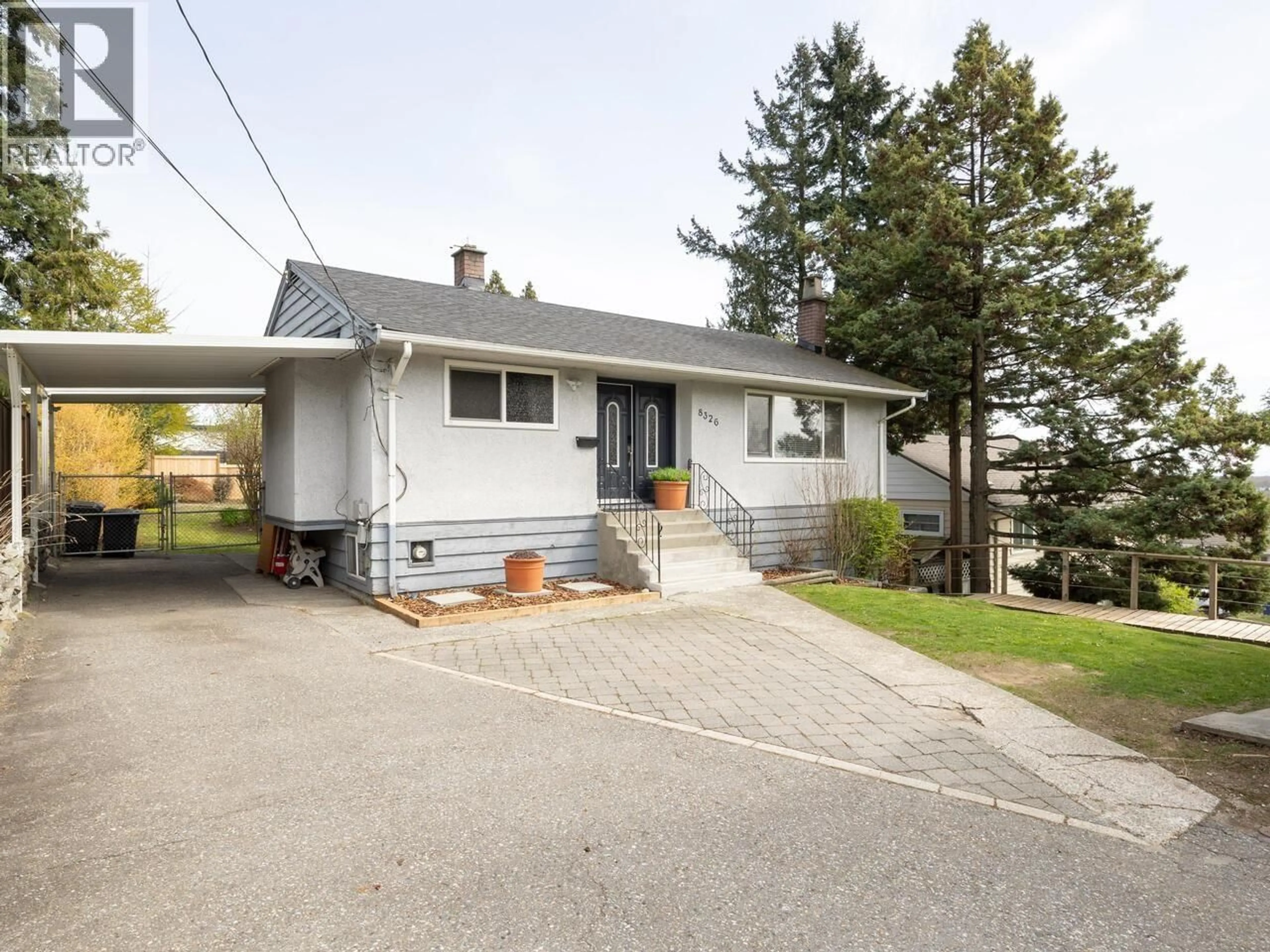 Home with vinyl exterior material, street for 8326 ROYAL OAK AVENUE, Burnaby British Columbia V5J4L2