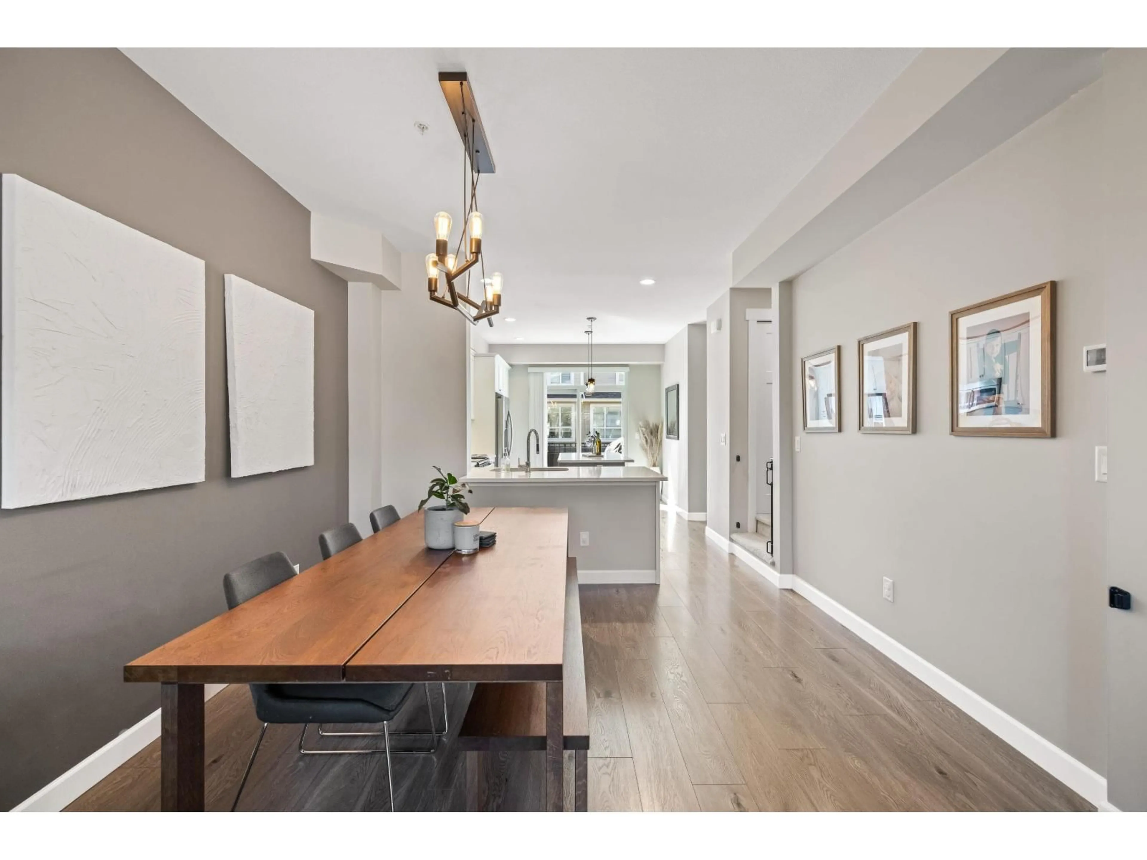 Dining room, wood/laminate floor for 2 - 7059 210, Langley British Columbia V2Y0T2
