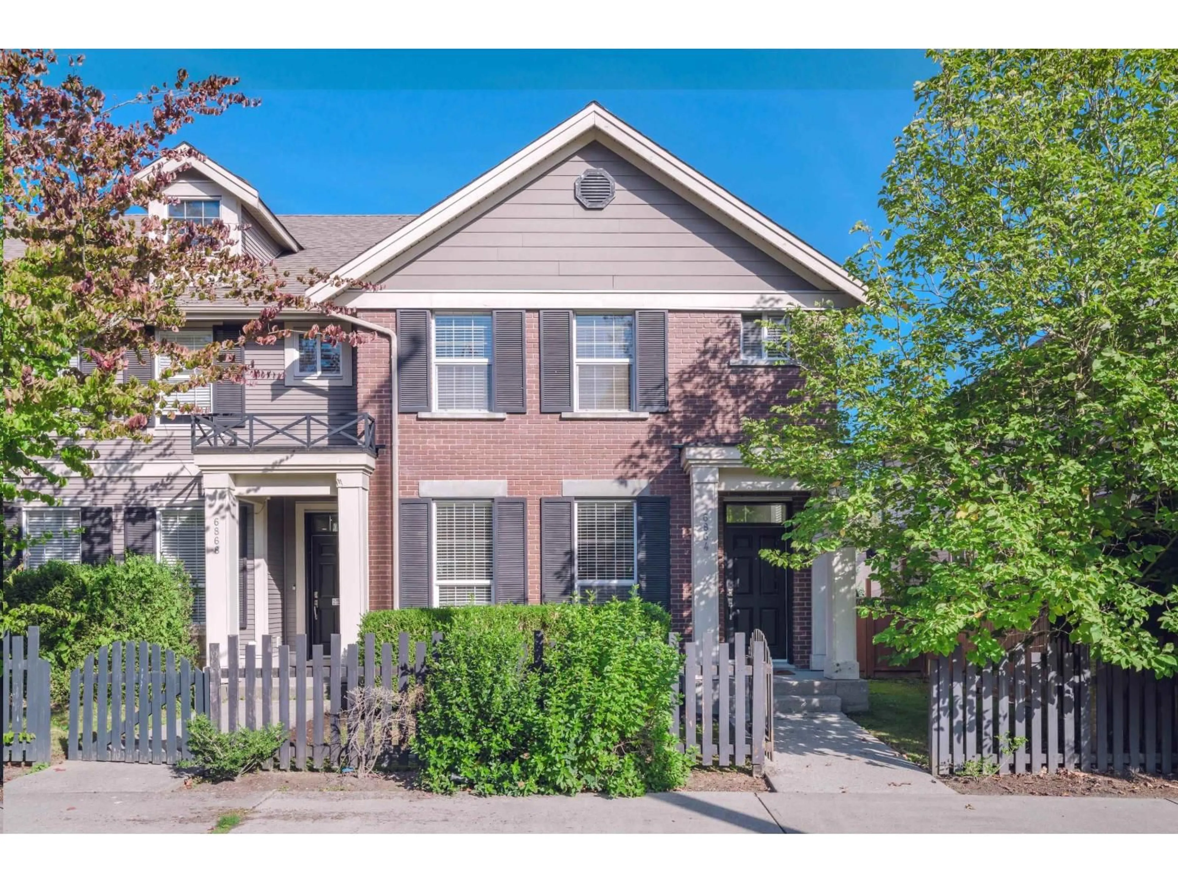 Home with brick exterior material, street for 6864 208, Langley British Columbia V2Y0G2