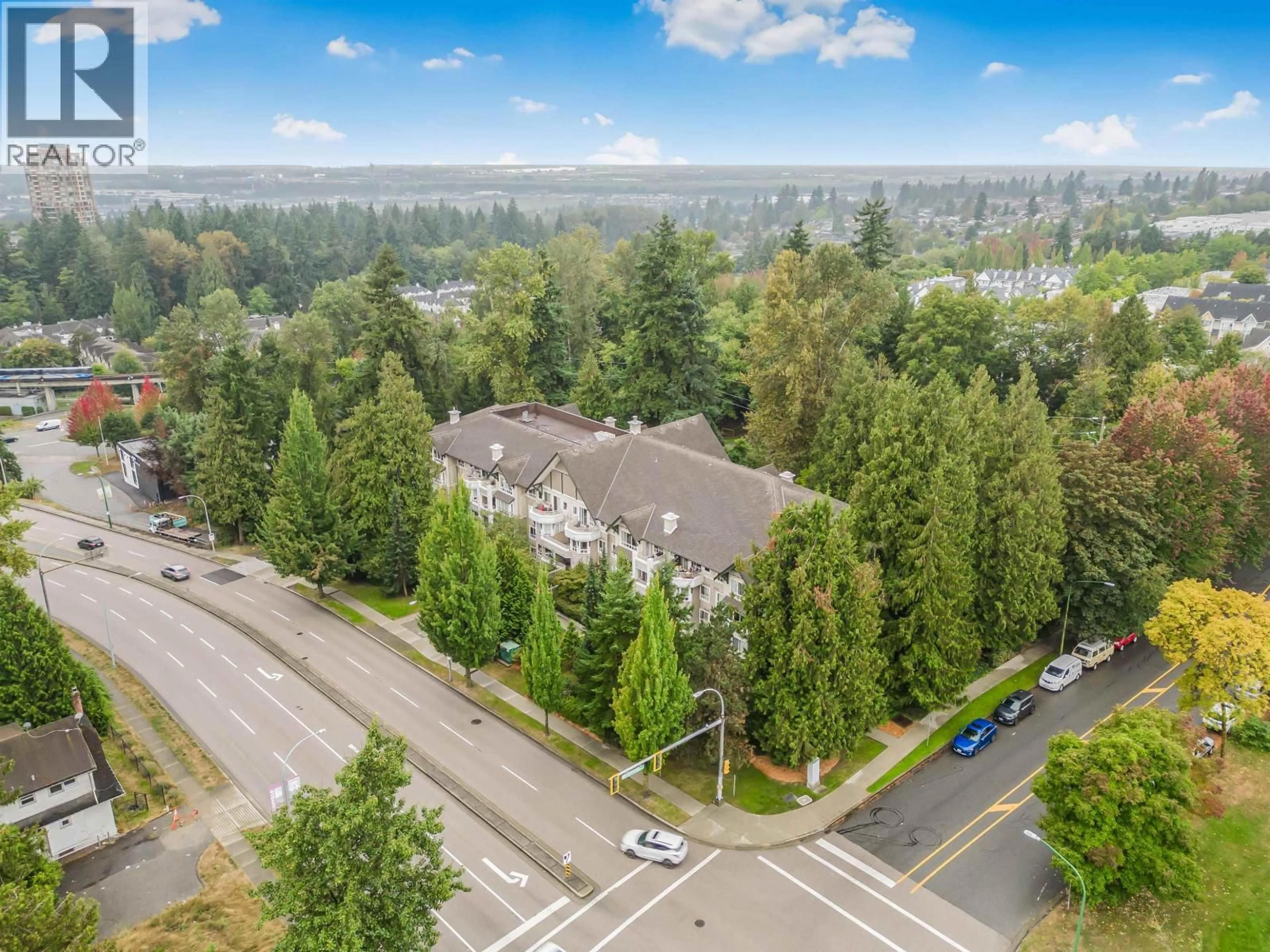 A pic from outside/outdoor area/front of a property/back of a property/a pic from drone, mountain view for PH8 - 7383 GRIFFITHS DRIVE, Burnaby British Columbia V5E4M8
