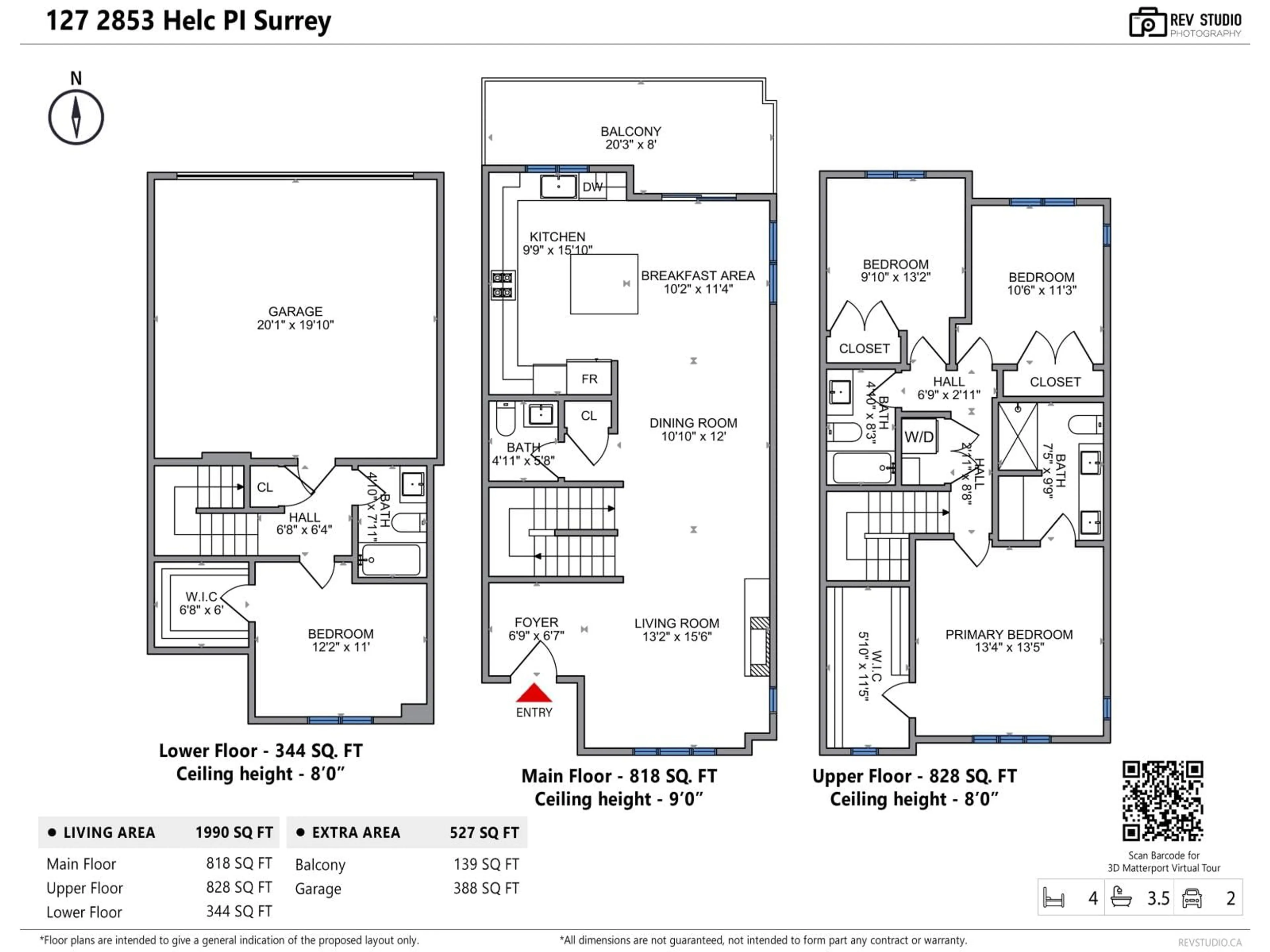 Floor plan for 127 - 2853 HELC, Surrey British Columbia V3Z0N5