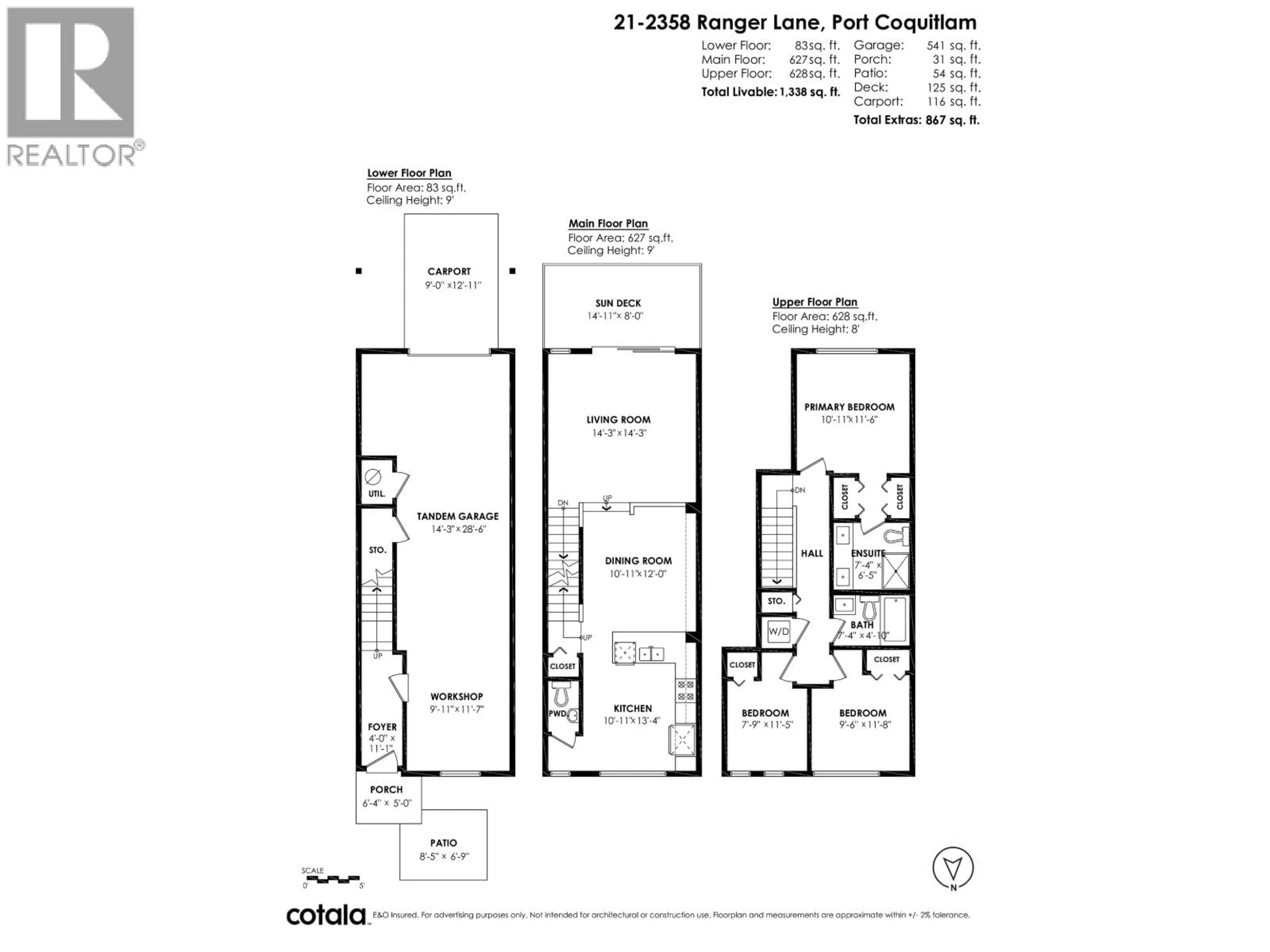 Floor plan for 21 - 2358 RANGER LANE, Port Coquitlam British Columbia V3B0L5