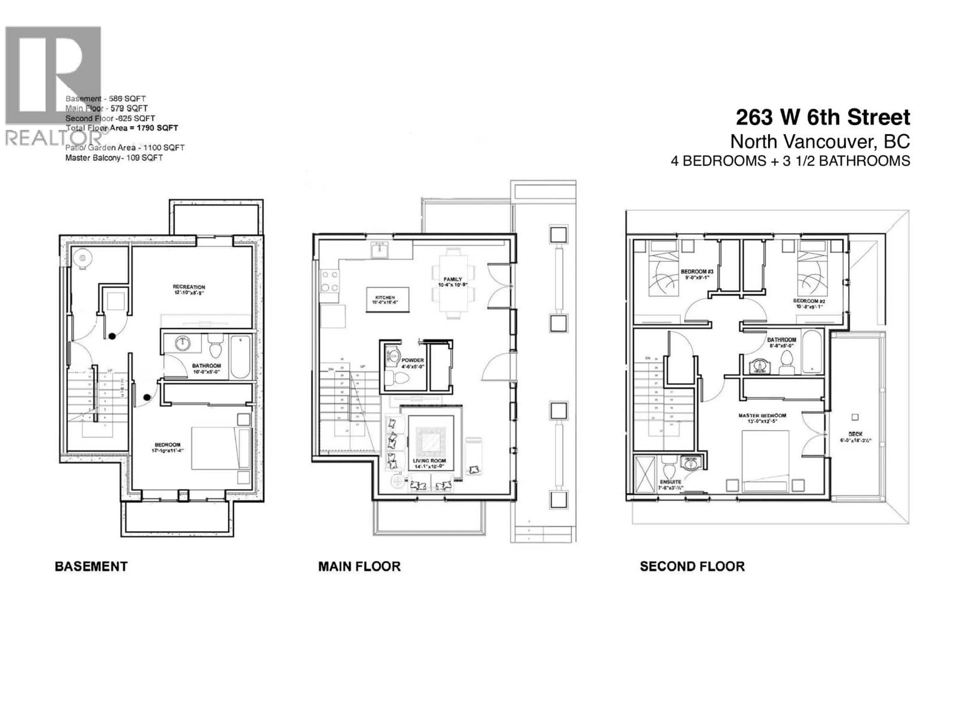 Floor plan for 263 6TH STREET, North Vancouver British Columbia V7M1K7