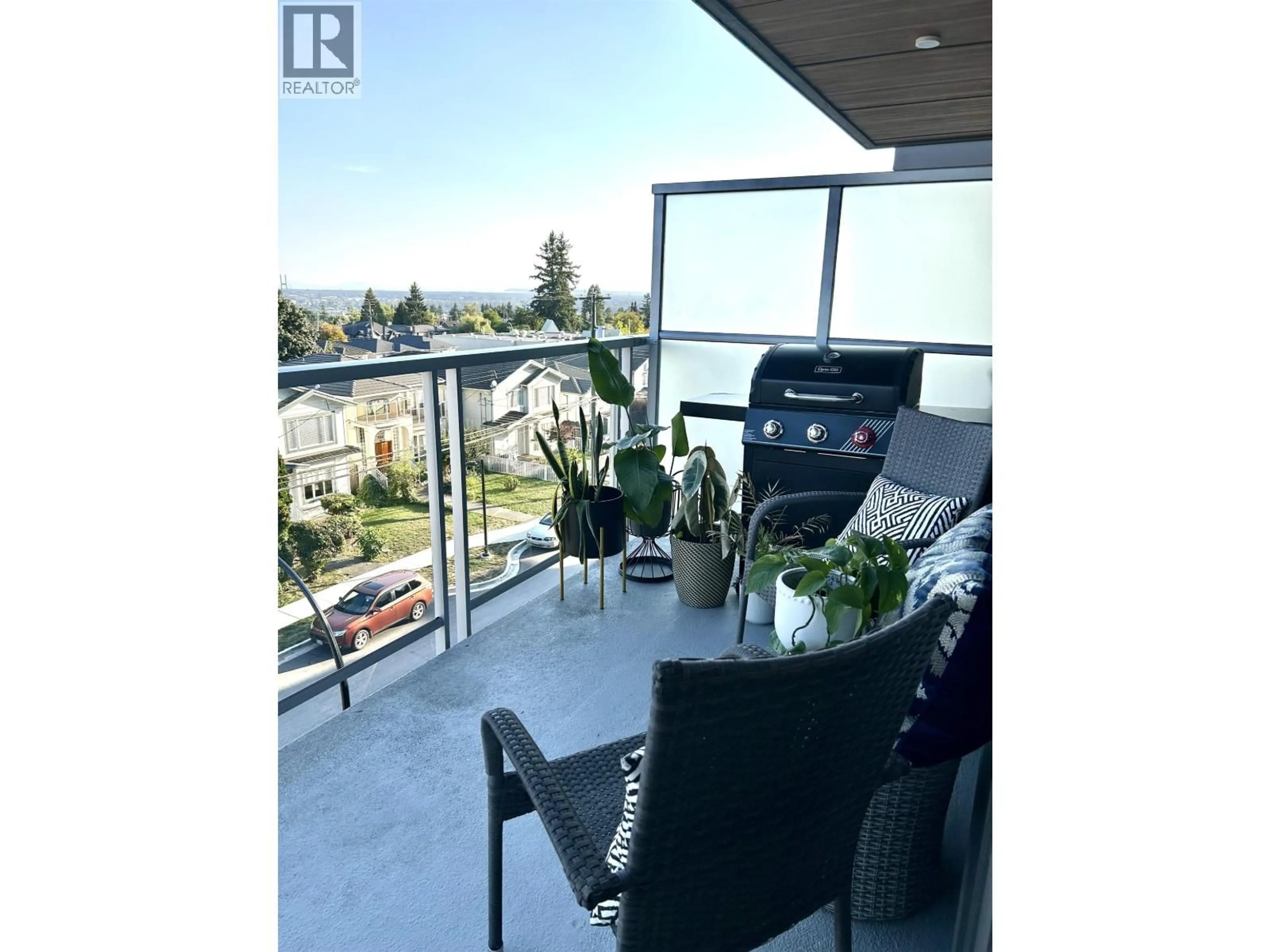Balcony in the apartment, water/lake/river/ocean view for 411 - 7799 17TH STREET, Burnaby British Columbia V3N0J5