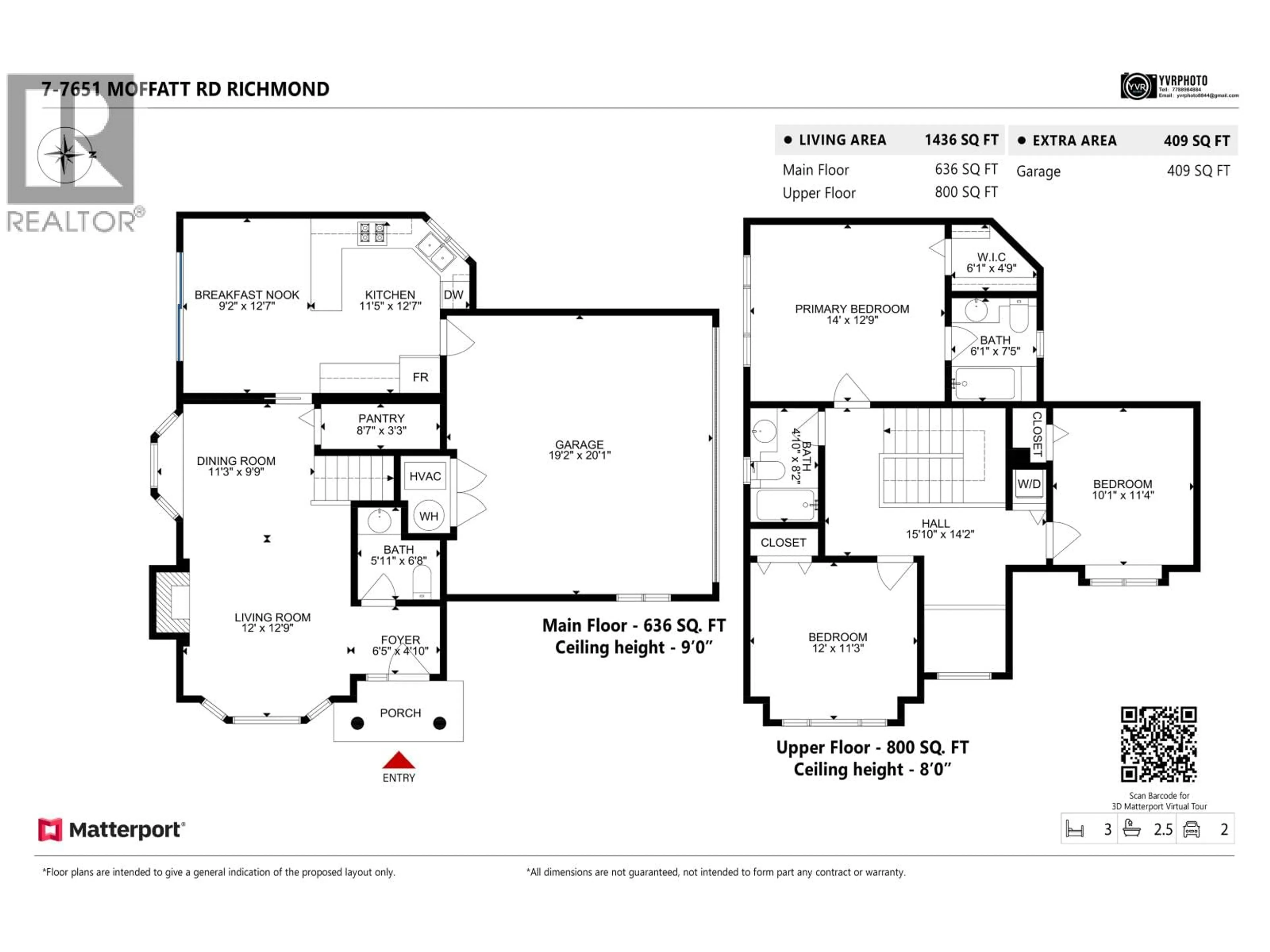 Floor plan for 7 - 7651 MOFFATT ROAD, Richmond British Columbia V6Y1X9