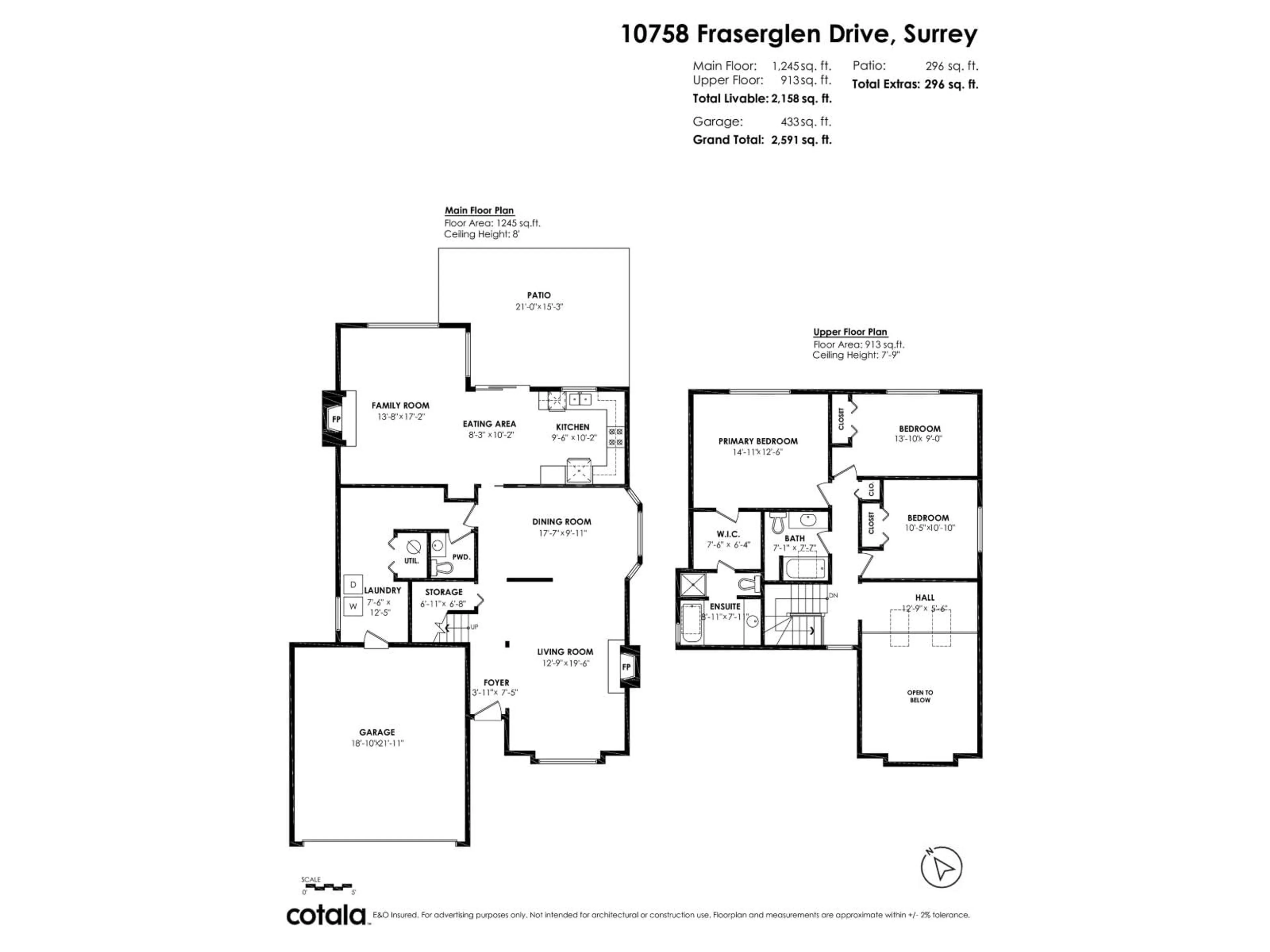 Floor plan for 10758 FRASERGLEN, Surrey British Columbia V4N1Y3