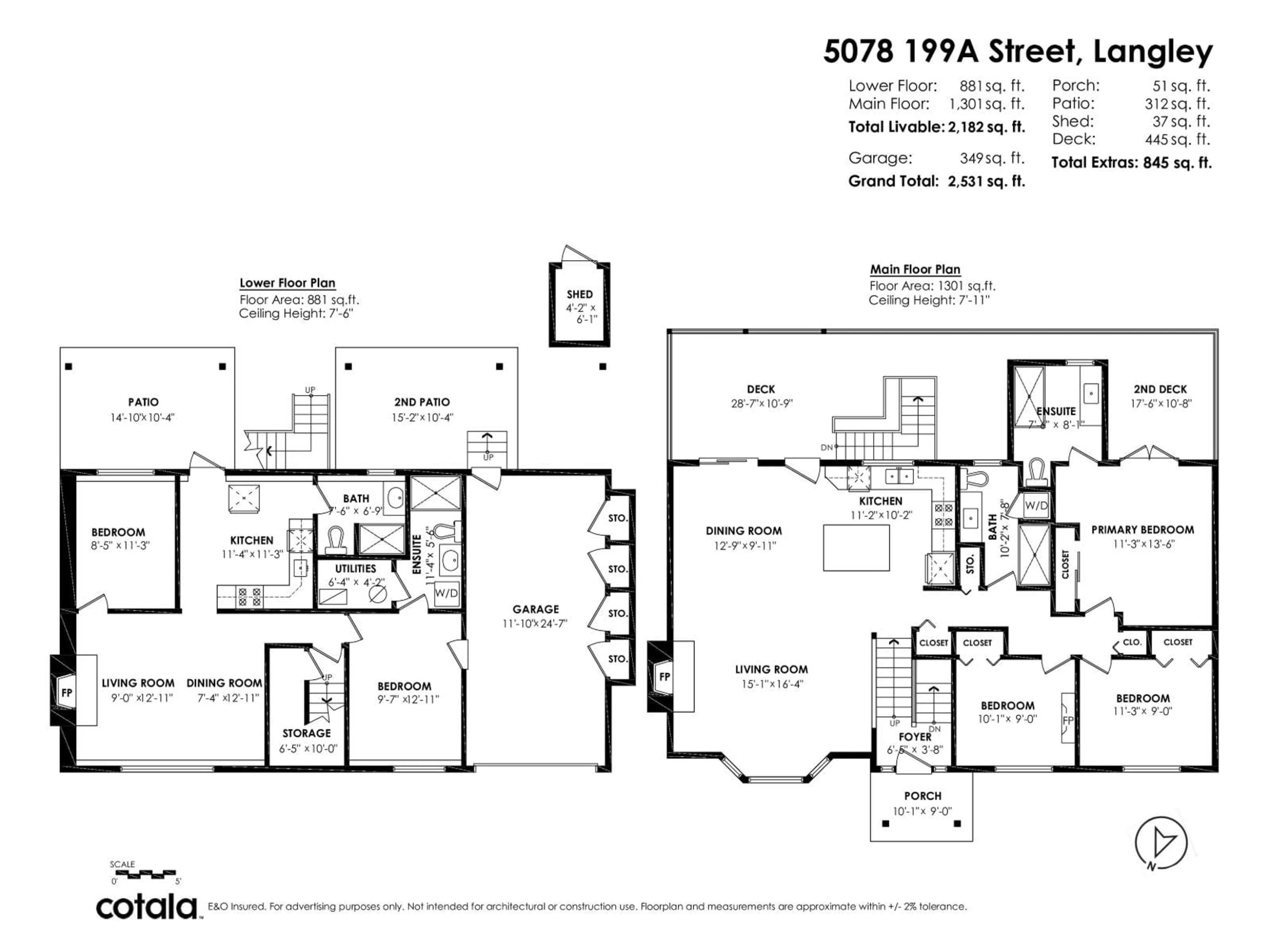 Floor plan for 5078 199A, Langley British Columbia V3A6S2
