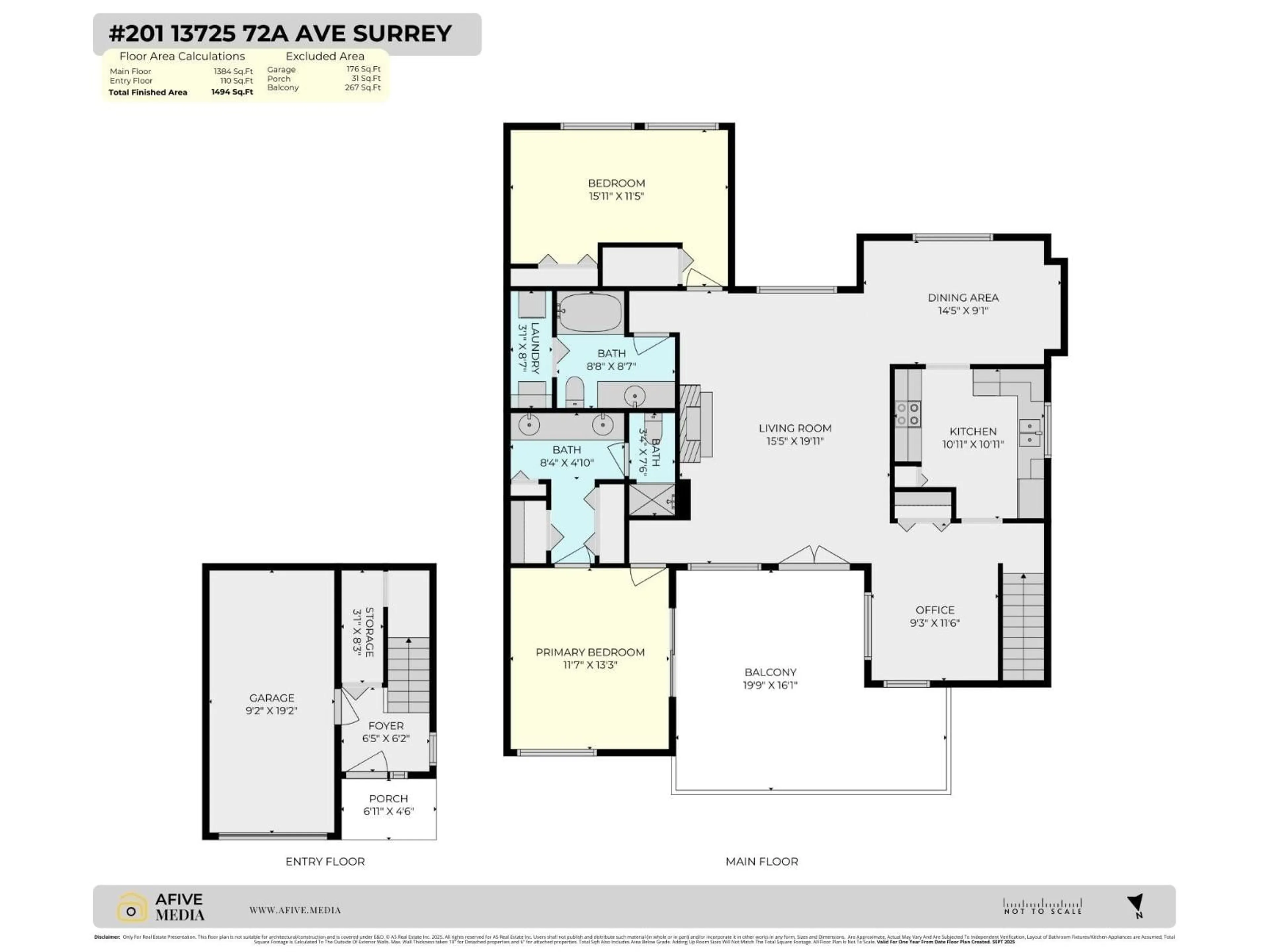 Floor plan for 201 - 13725 72A, Surrey British Columbia V3W0S4