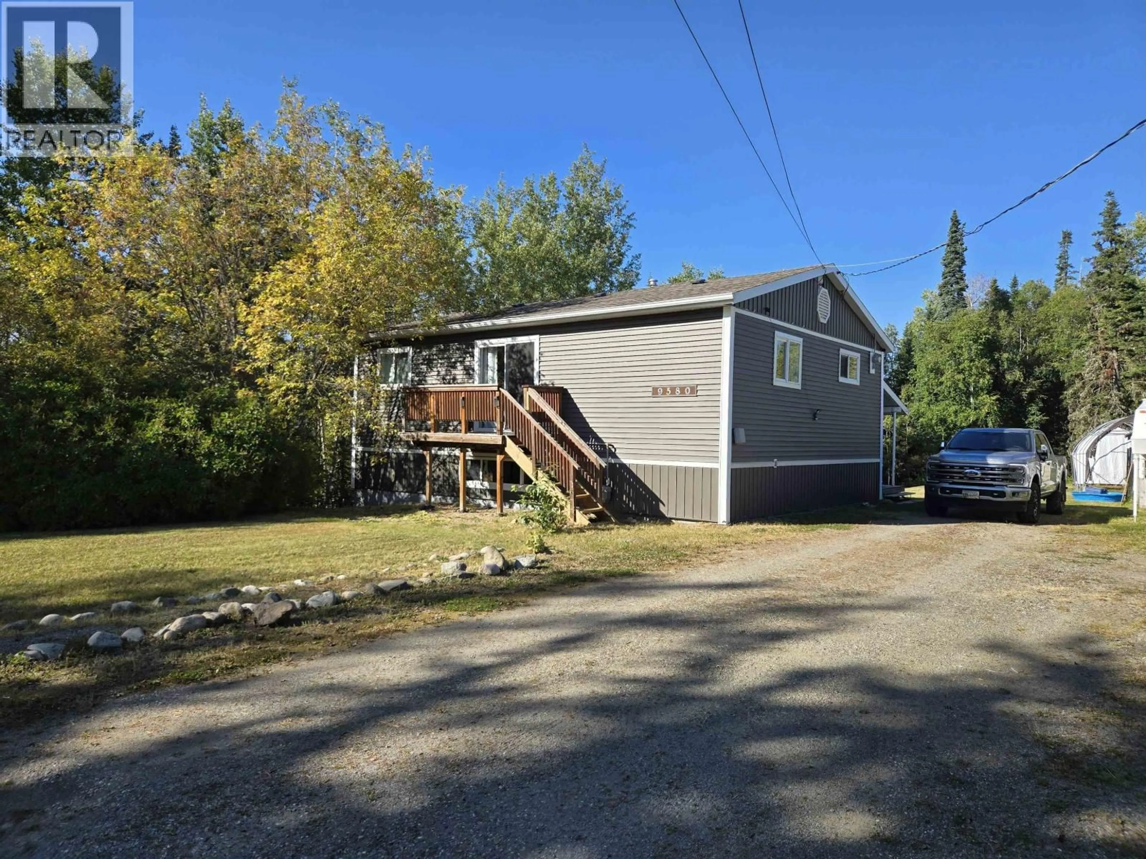 A pic from outside/outdoor area/front of a property/back of a property/a pic from drone, unknown for 9580 SIX MILE LAKE ROAD, Prince George British Columbia V2N6V3