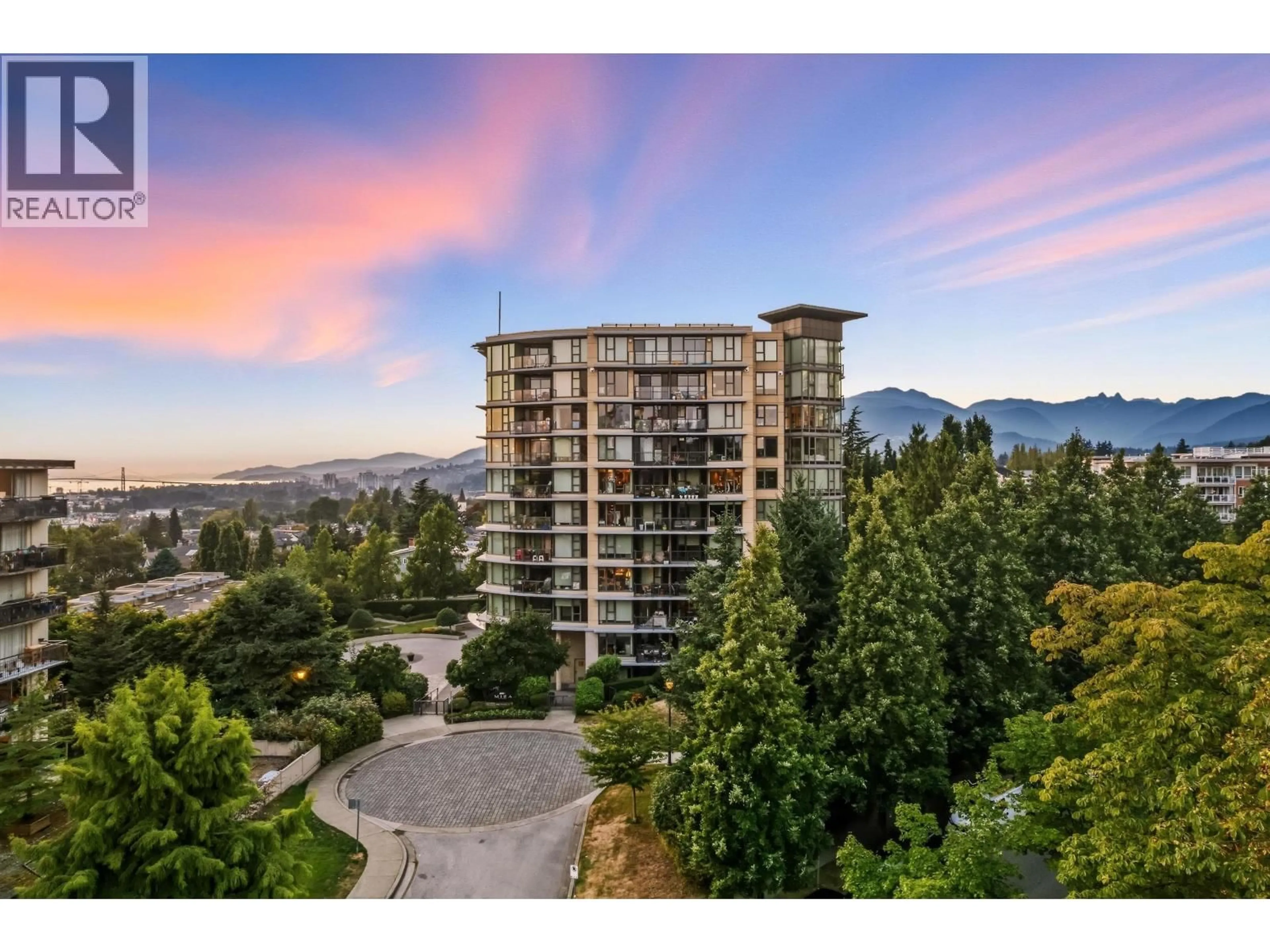 A pic from outside/outdoor area/front of a property/back of a property/a pic from drone, mountain view for 805 - 683 VICTORIA PARK, North Vancouver British Columbia V7M0A2