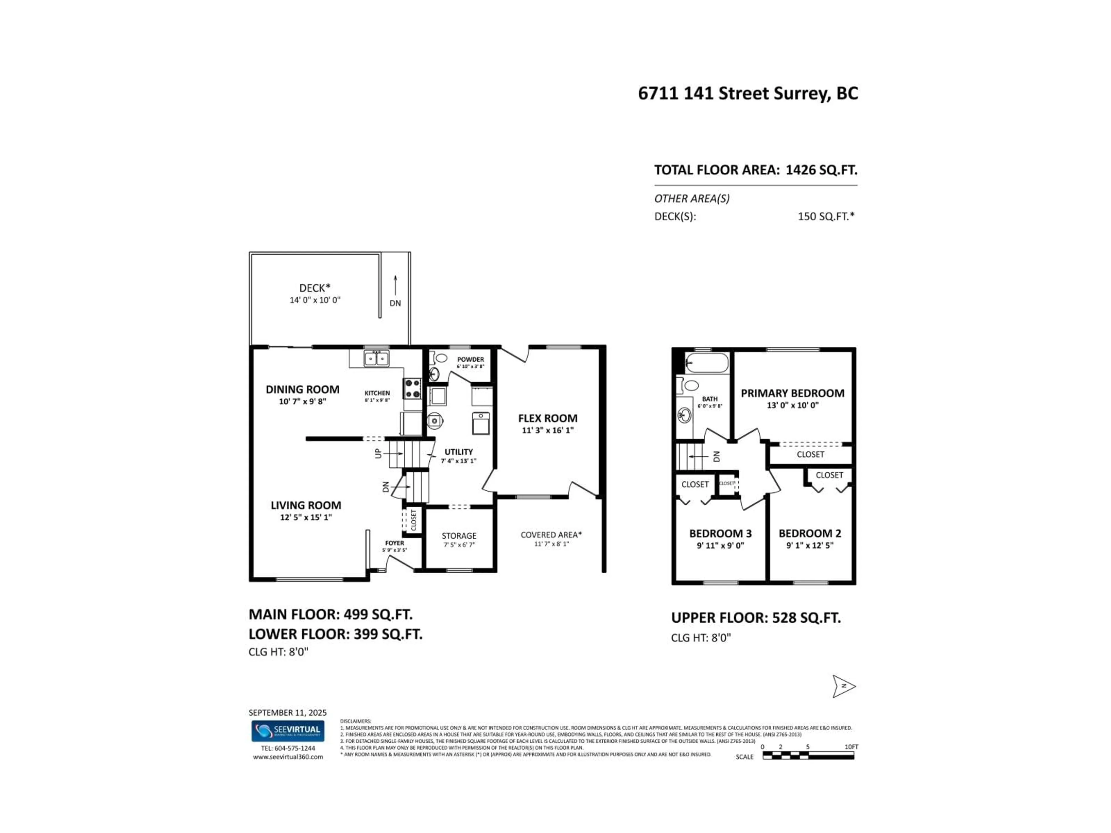 Floor plan for 6711 141, Surrey British Columbia V3W6X2