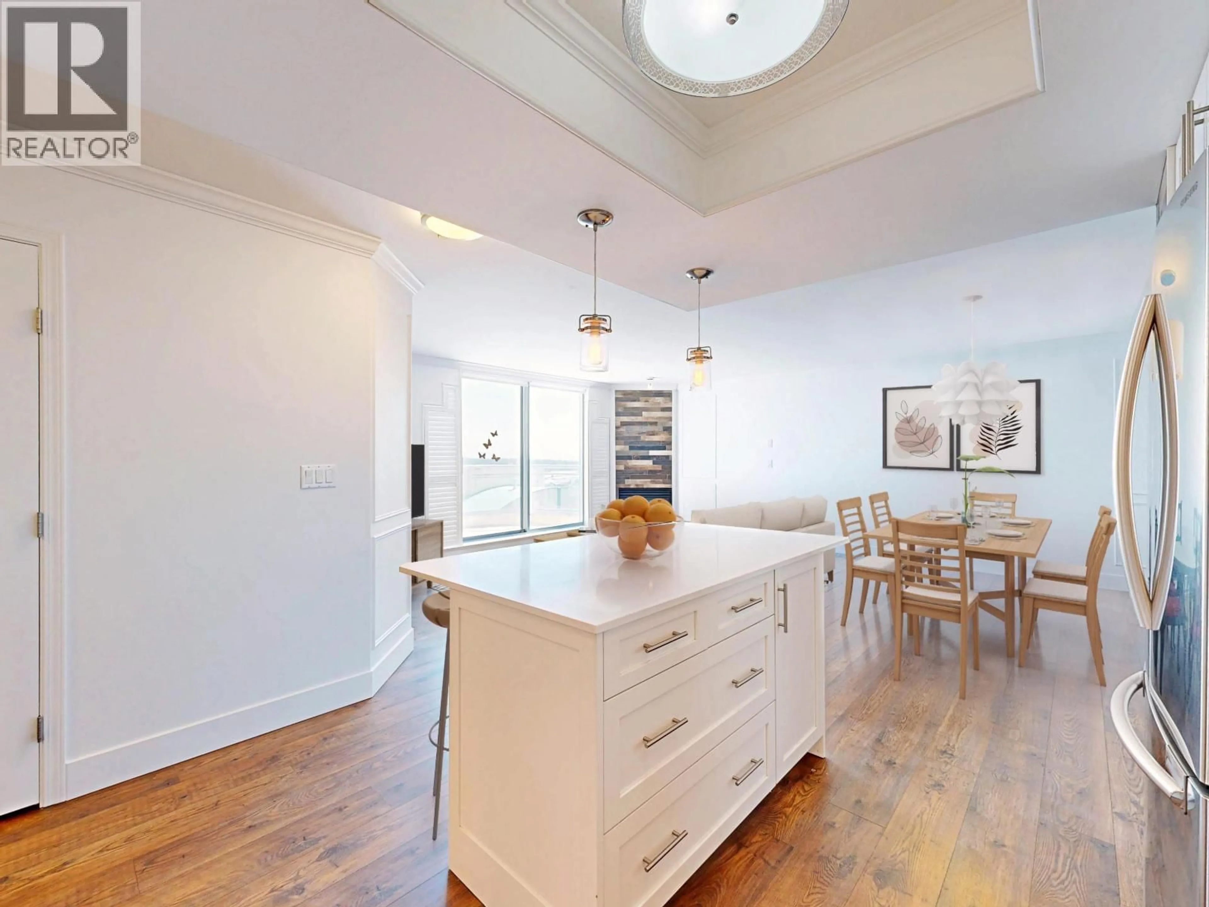 Open concept kitchen, wood/laminate floor for 2005 - 719 PRINCESS STREET, New Westminster British Columbia V3M6T9