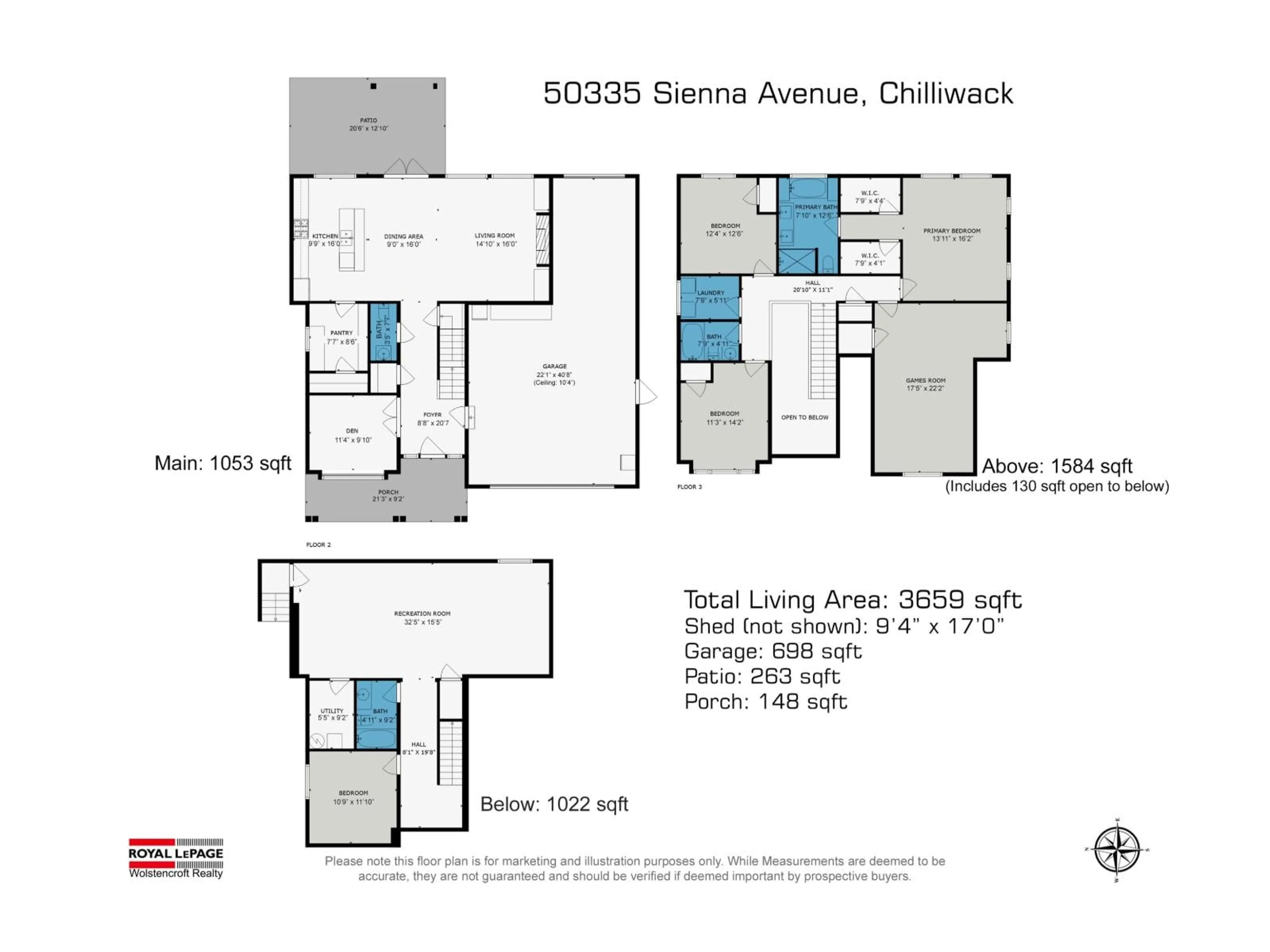 Floor plan for 50335 SIENNA AVENUE, Chilliwack British Columbia V4Z0C4