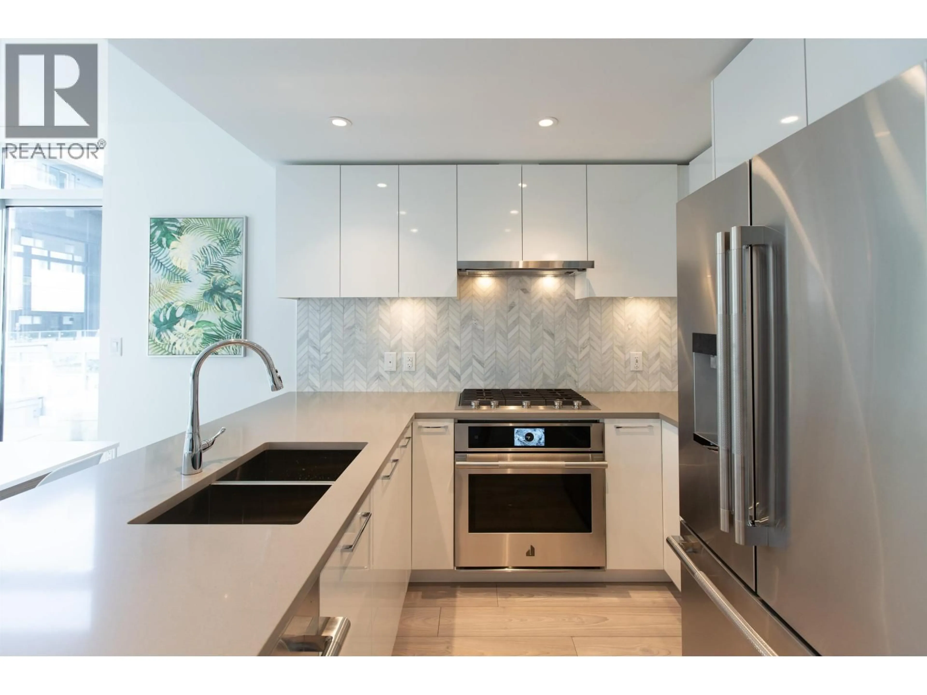 Contemporary kitchen, ceramic/tile floor for 206 - 8570 RIVERGRASS DRIVE, Vancouver British Columbia V5S0H4