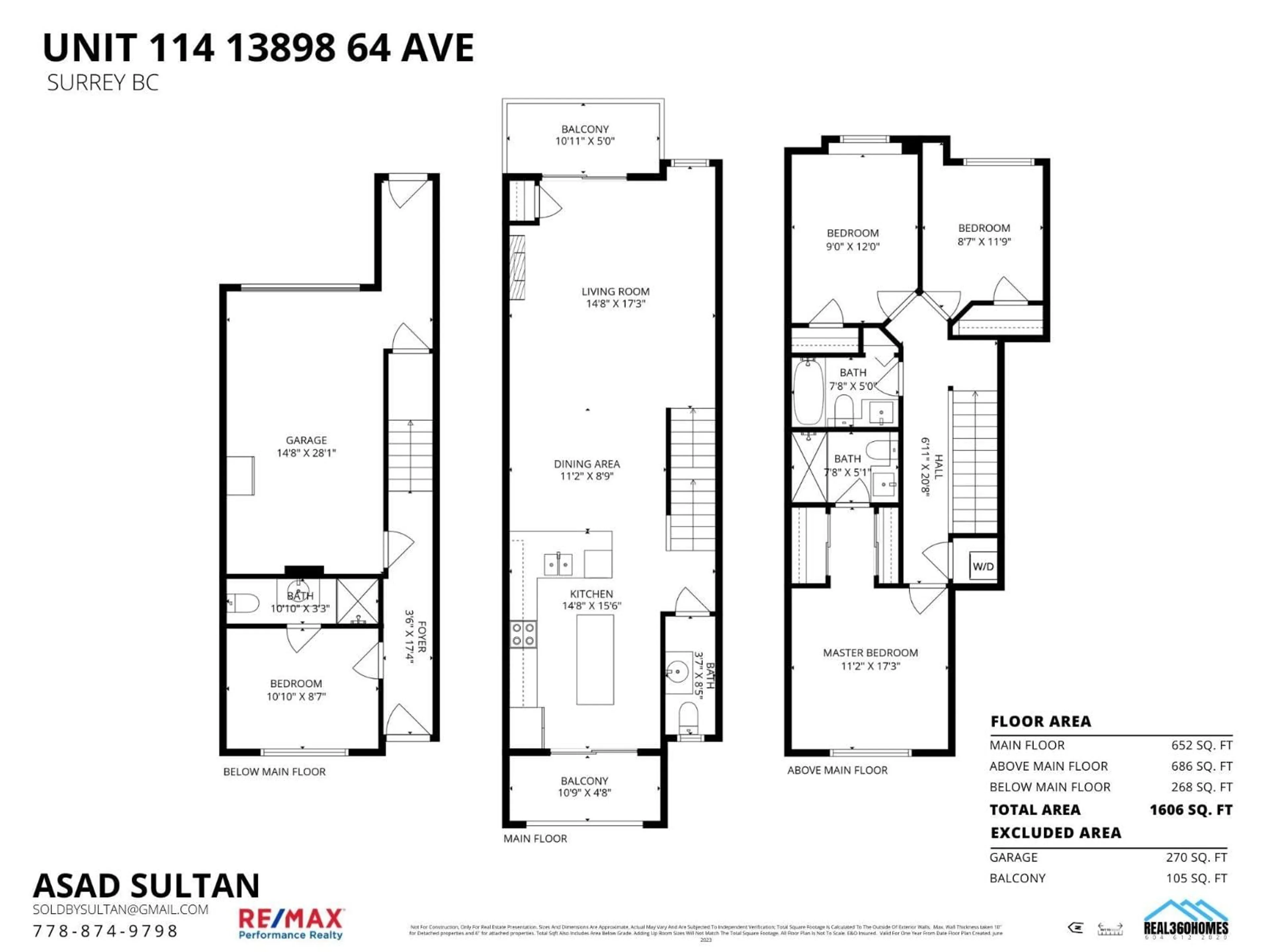 Floor plan for 114 - 13898 64, Surrey British Columbia V3W1L6