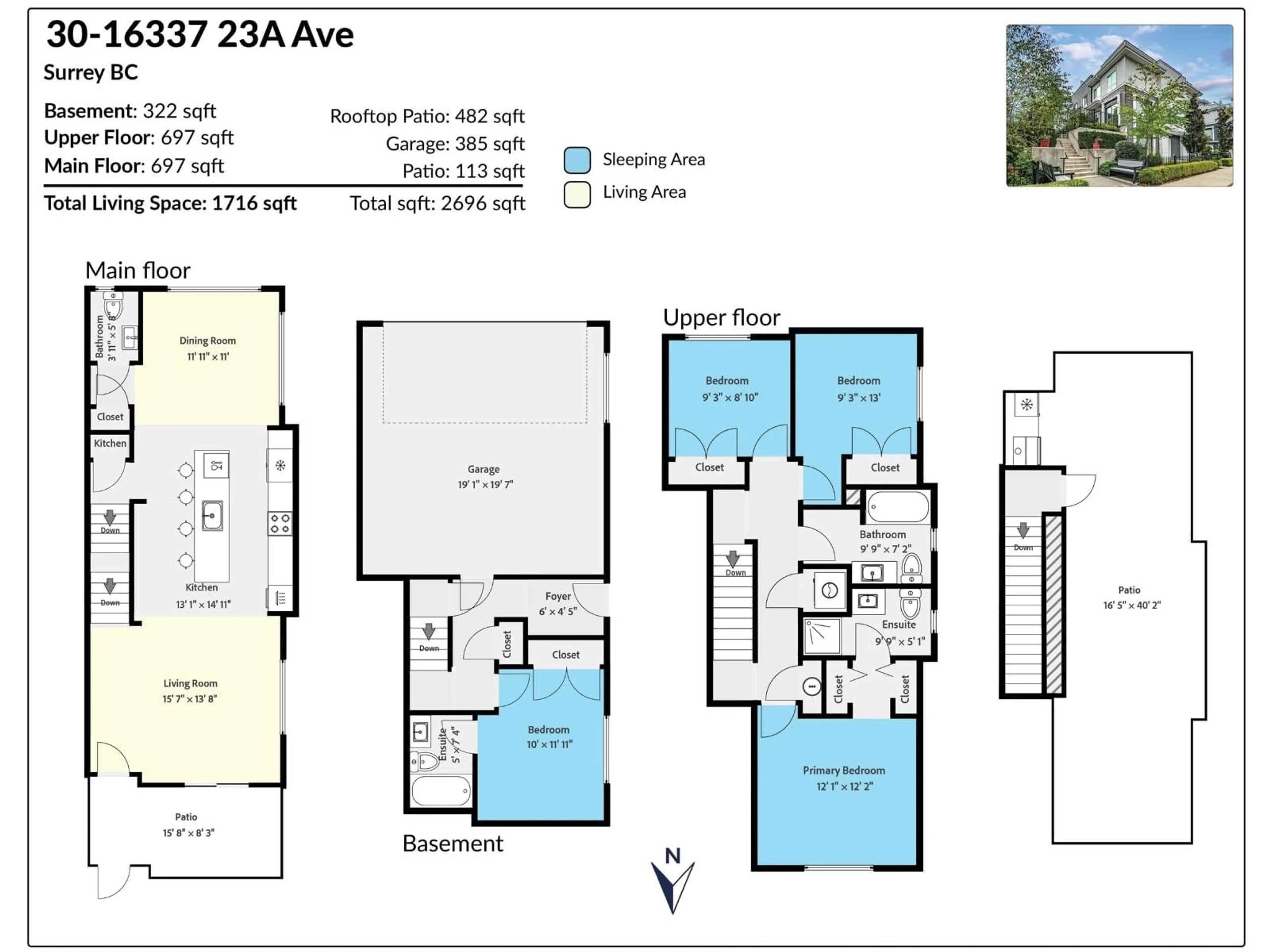 Floor plan for 30 - 16337 23A, Surrey British Columbia V3Z0S3