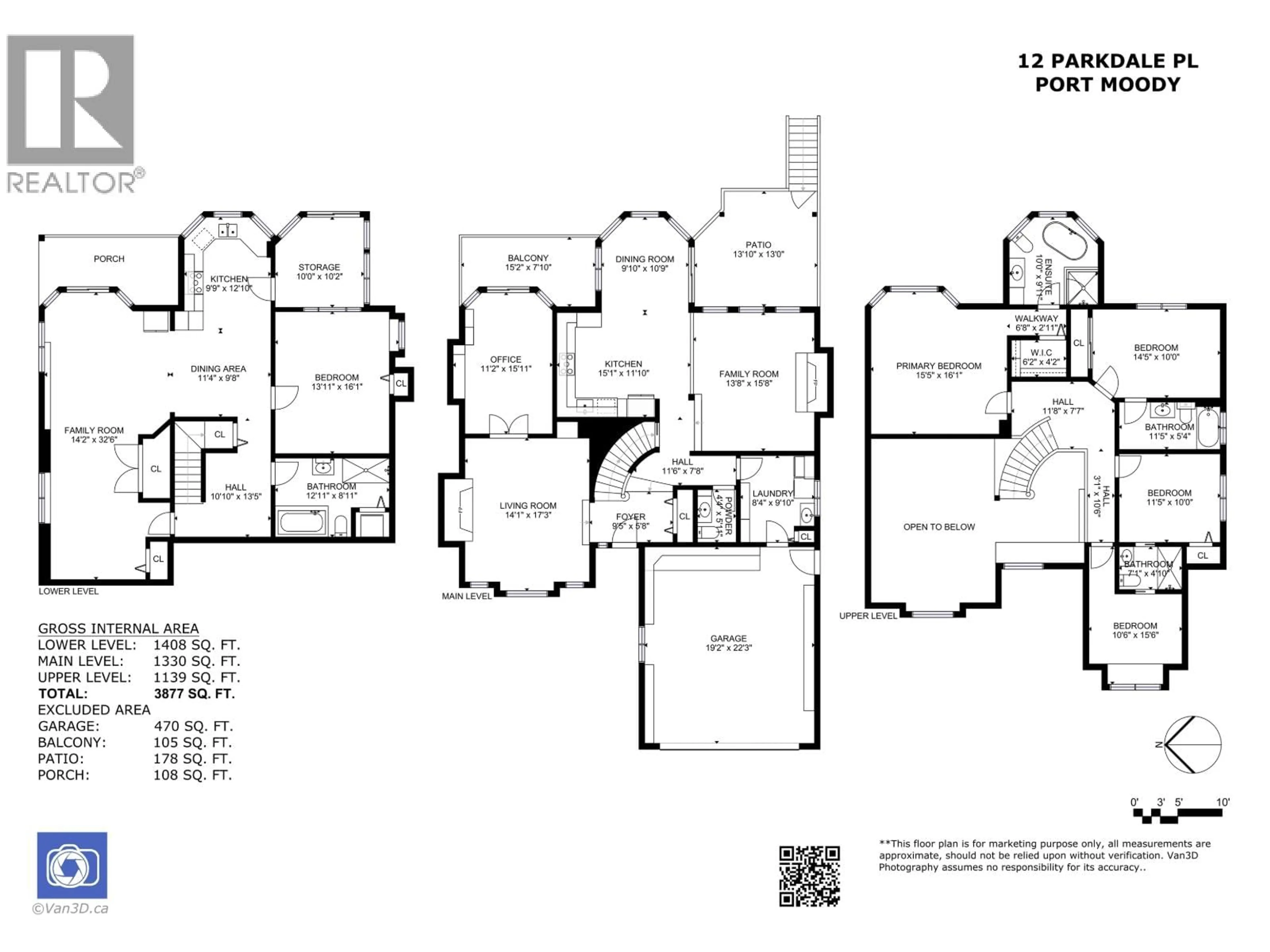 Floor plan for 12 PARKDALE PLACE, Port Moody British Columbia V3H4K8