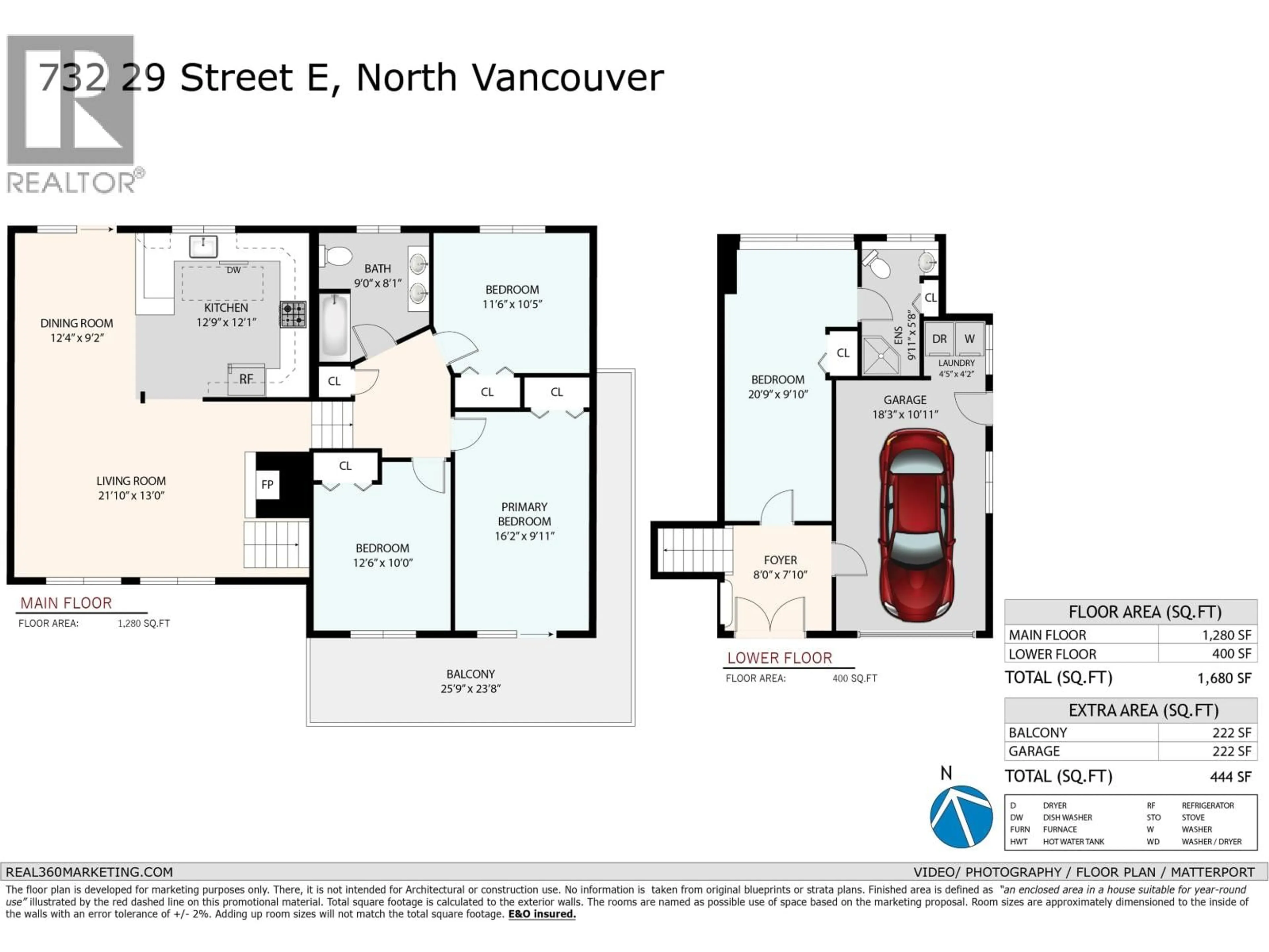 Floor plan for 732 29TH STREET, North Vancouver British Columbia V7K1B3
