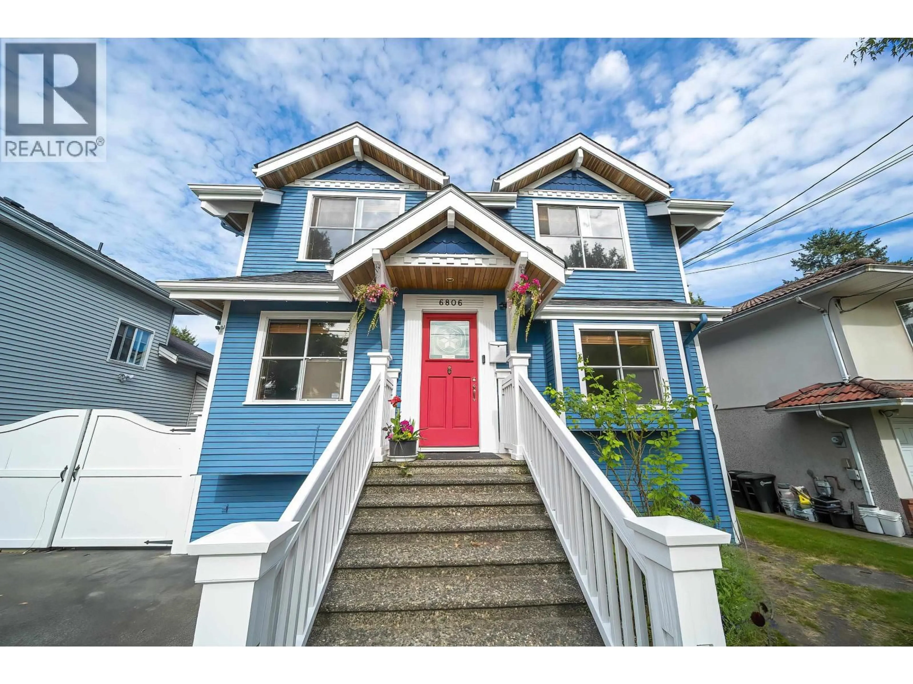 Home with vinyl exterior material, street for 6806 LINDEN AVENUE, Burnaby British Columbia V5E3G4