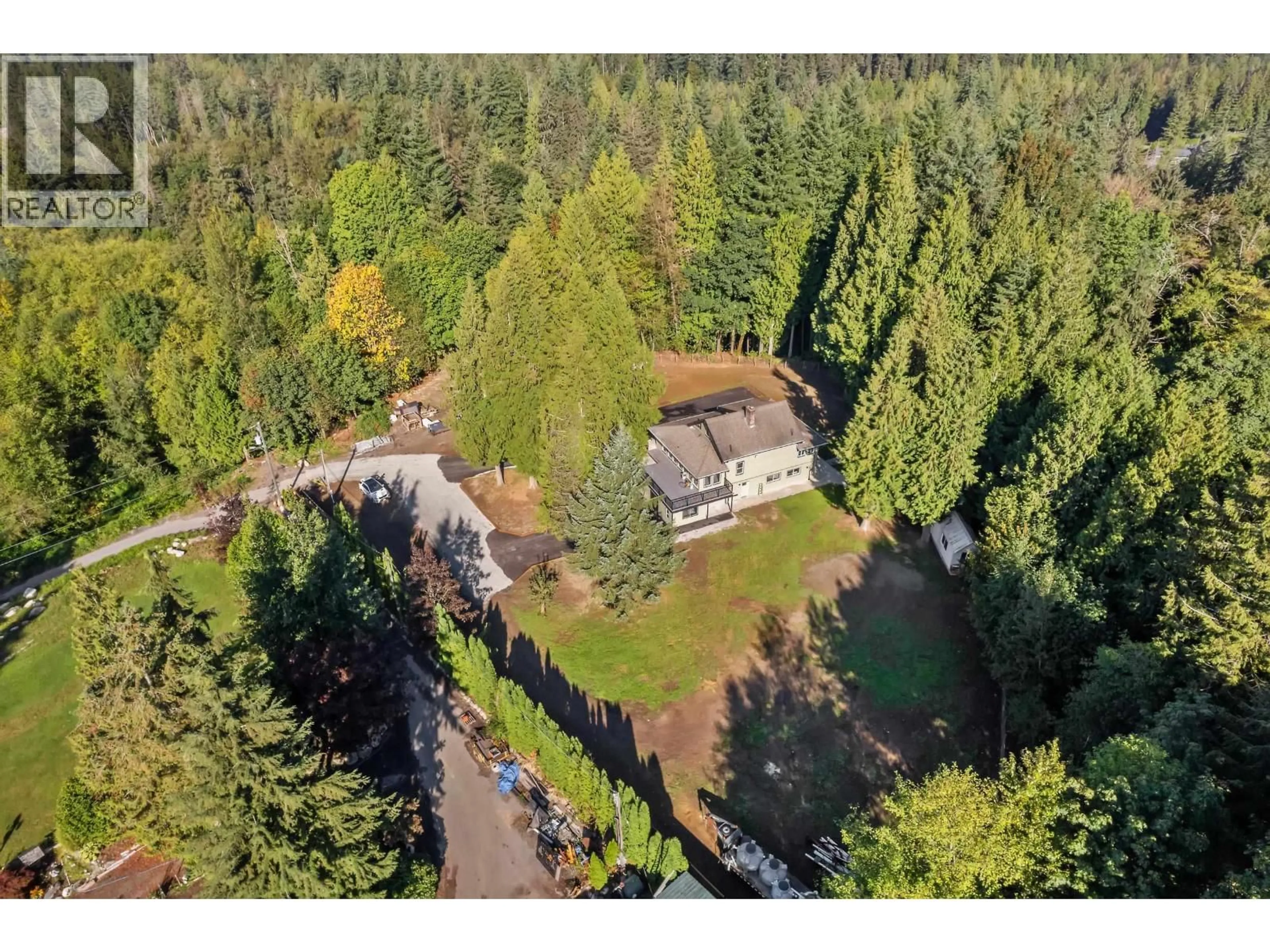 A pic from outside/outdoor area/front of a property/back of a property/a pic from drone, forest/trees view for 12734 246 STREET, Maple Ridge British Columbia V4R1S4