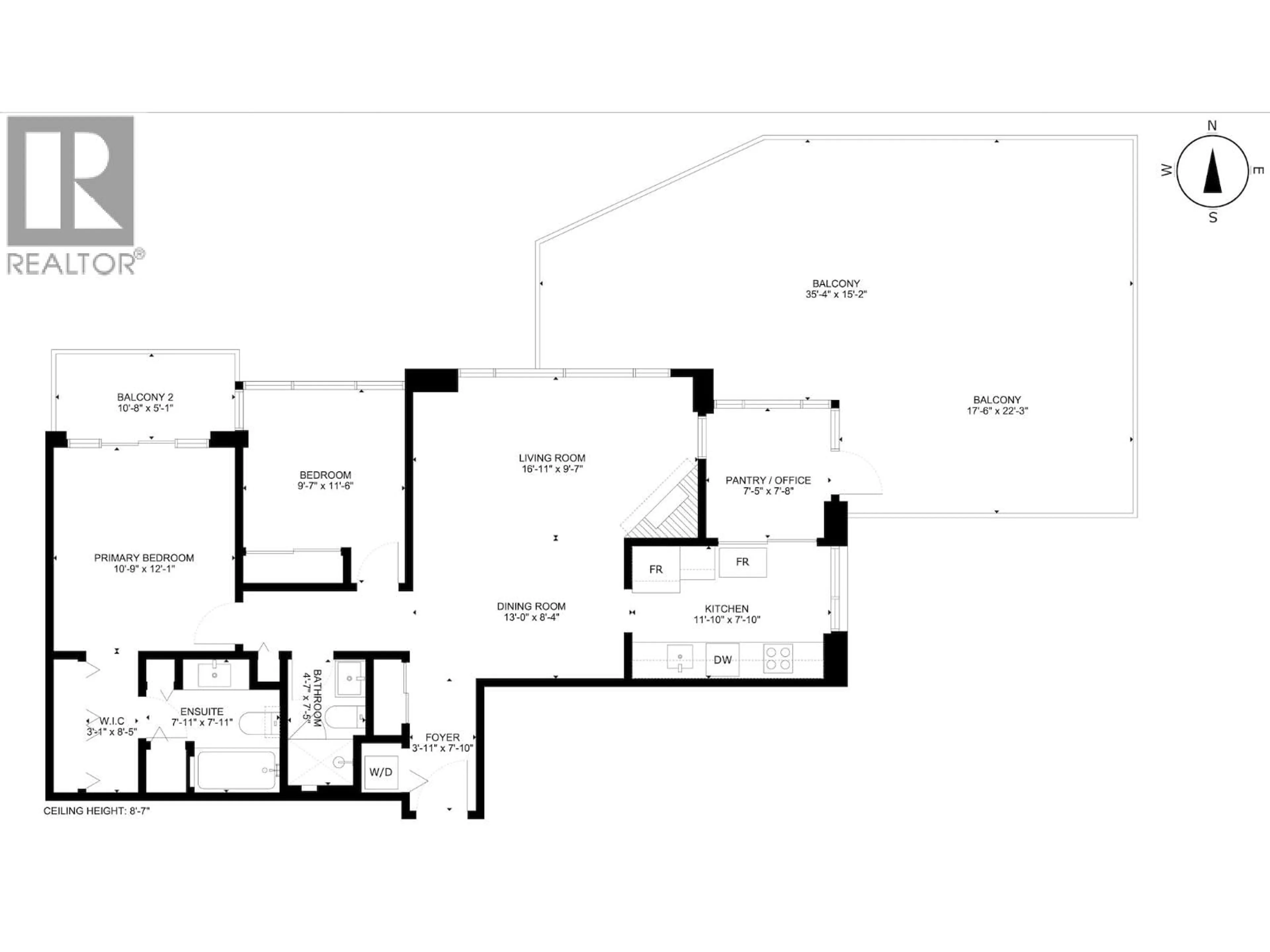 Floor plan for 202 - 2580 TOLMIE STREET, Vancouver British Columbia V6R4R4