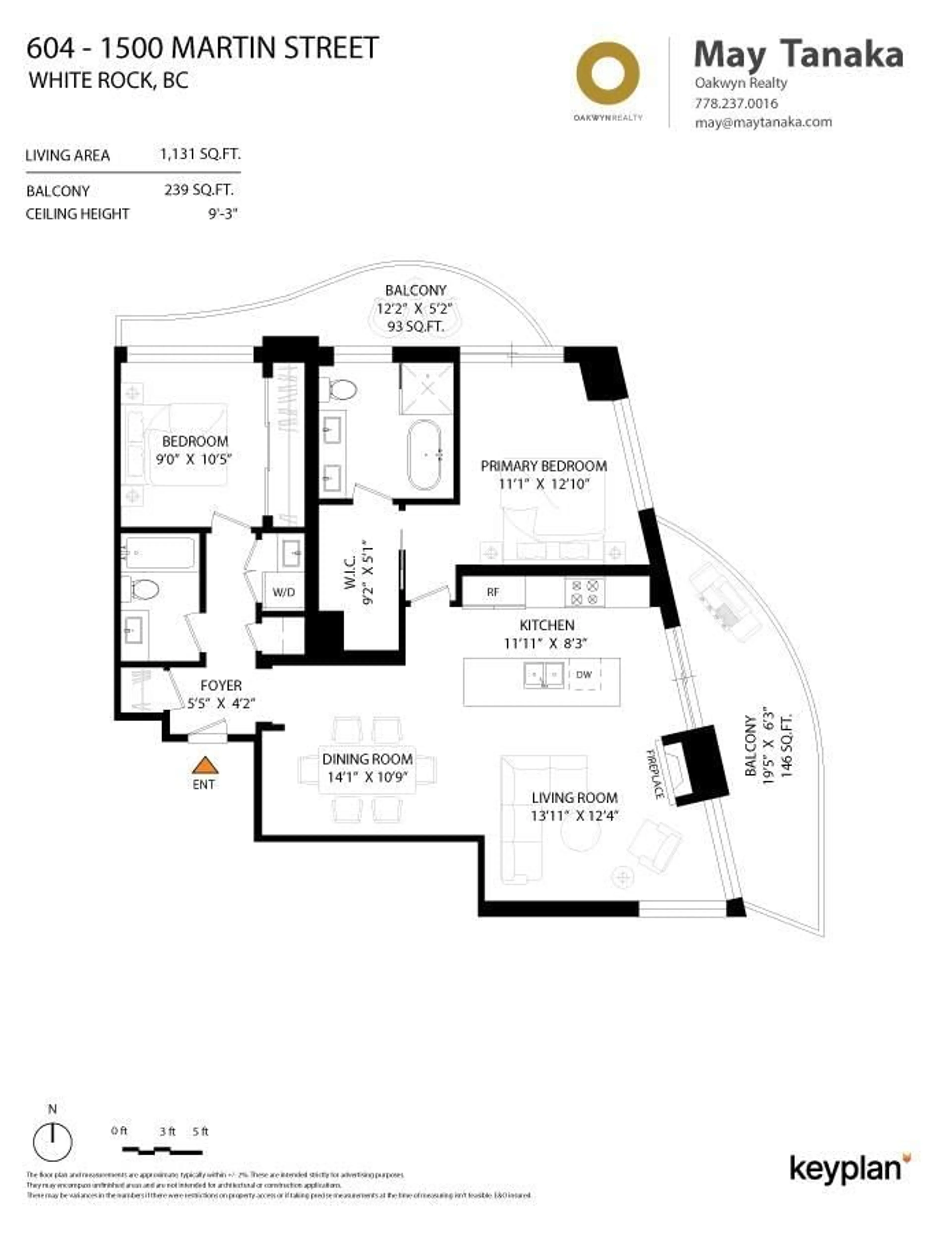 Floor plan for 604 - 1500 MARTIN, White Rock British Columbia V4B0C2
