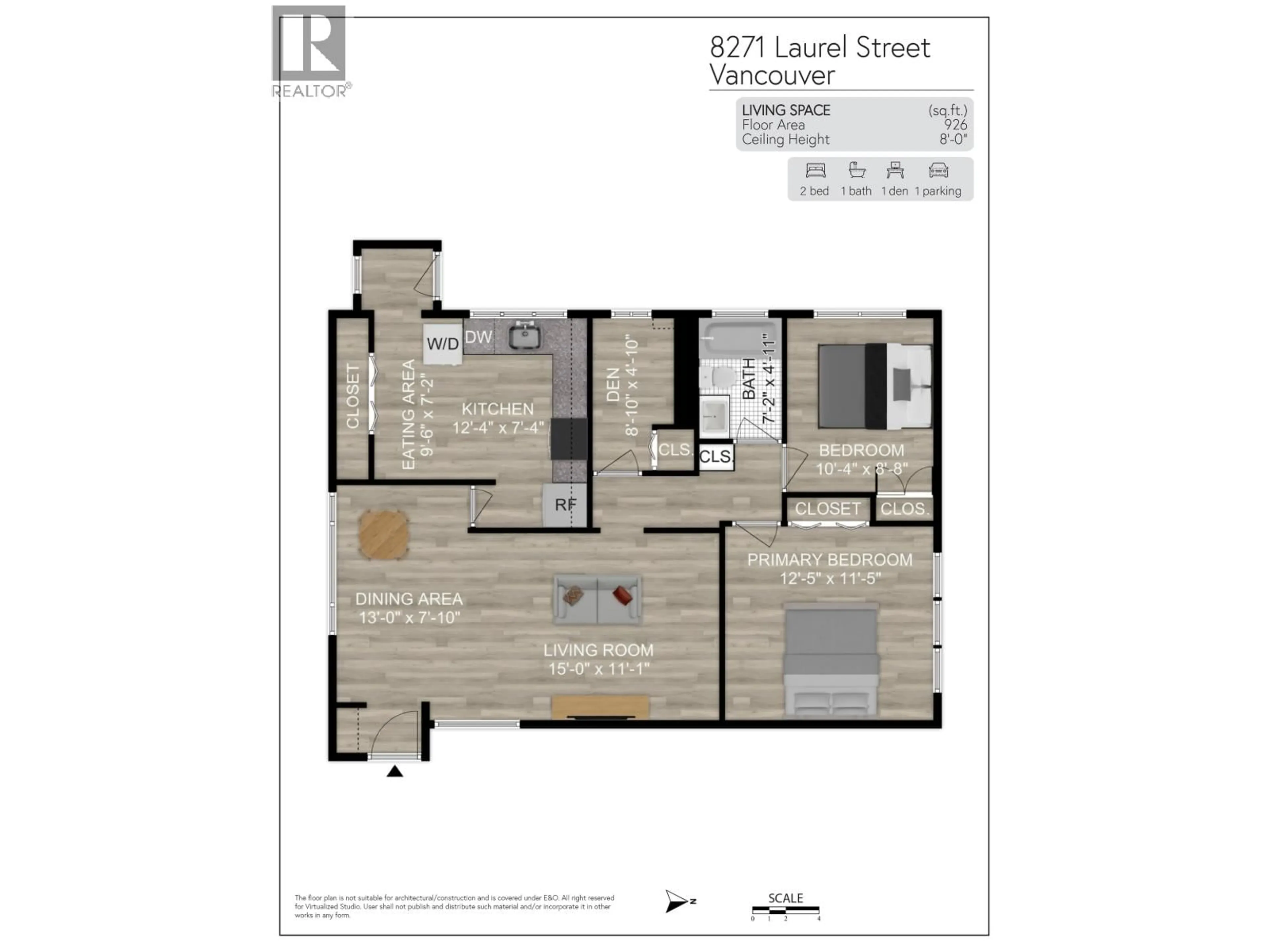 Floor plan for 8271 LAUREL STREET, Vancouver British Columbia V6P3V2