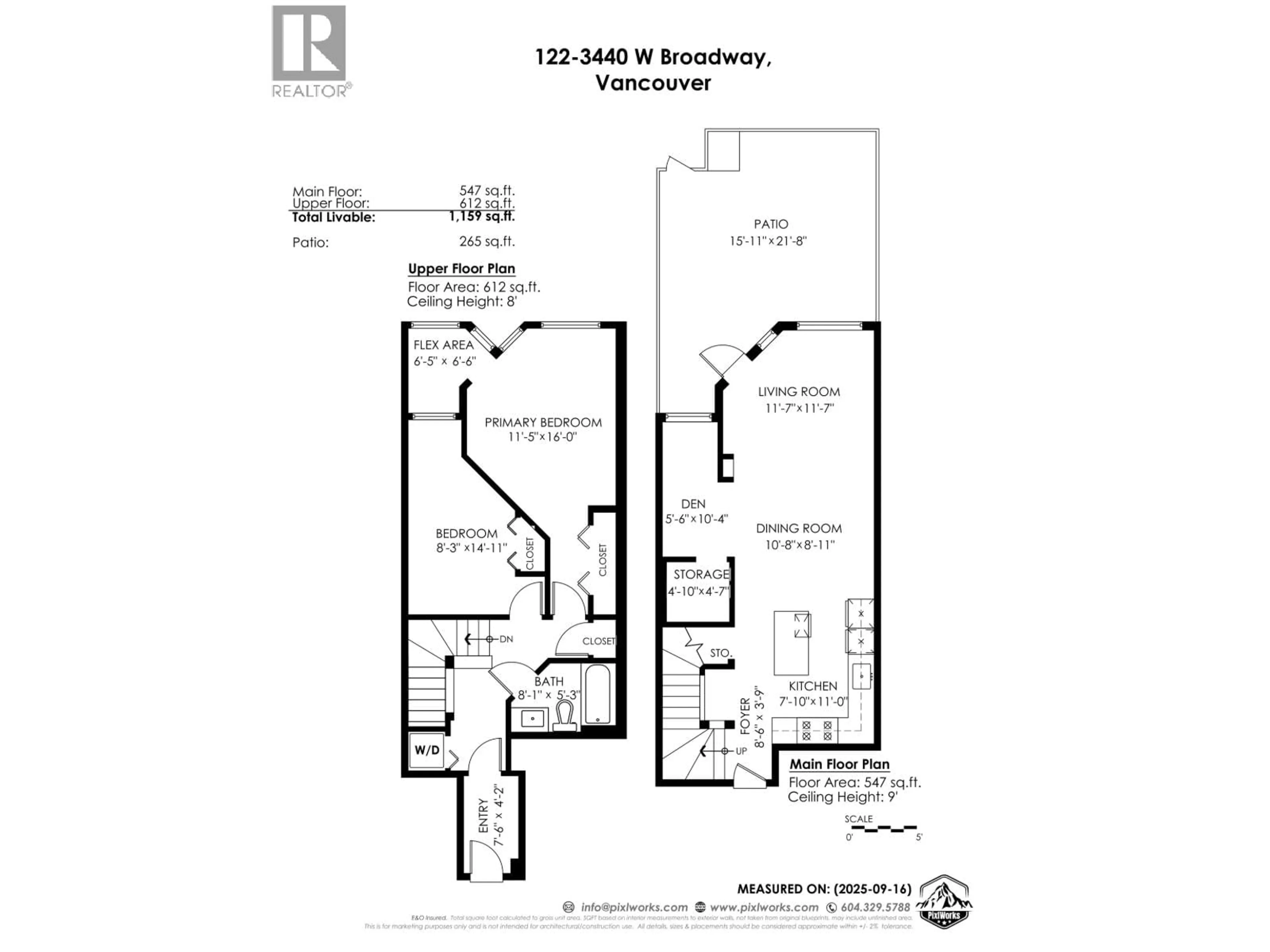 Floor plan for 122 - 3440 BROADWAY, Vancouver British Columbia V6R4R2