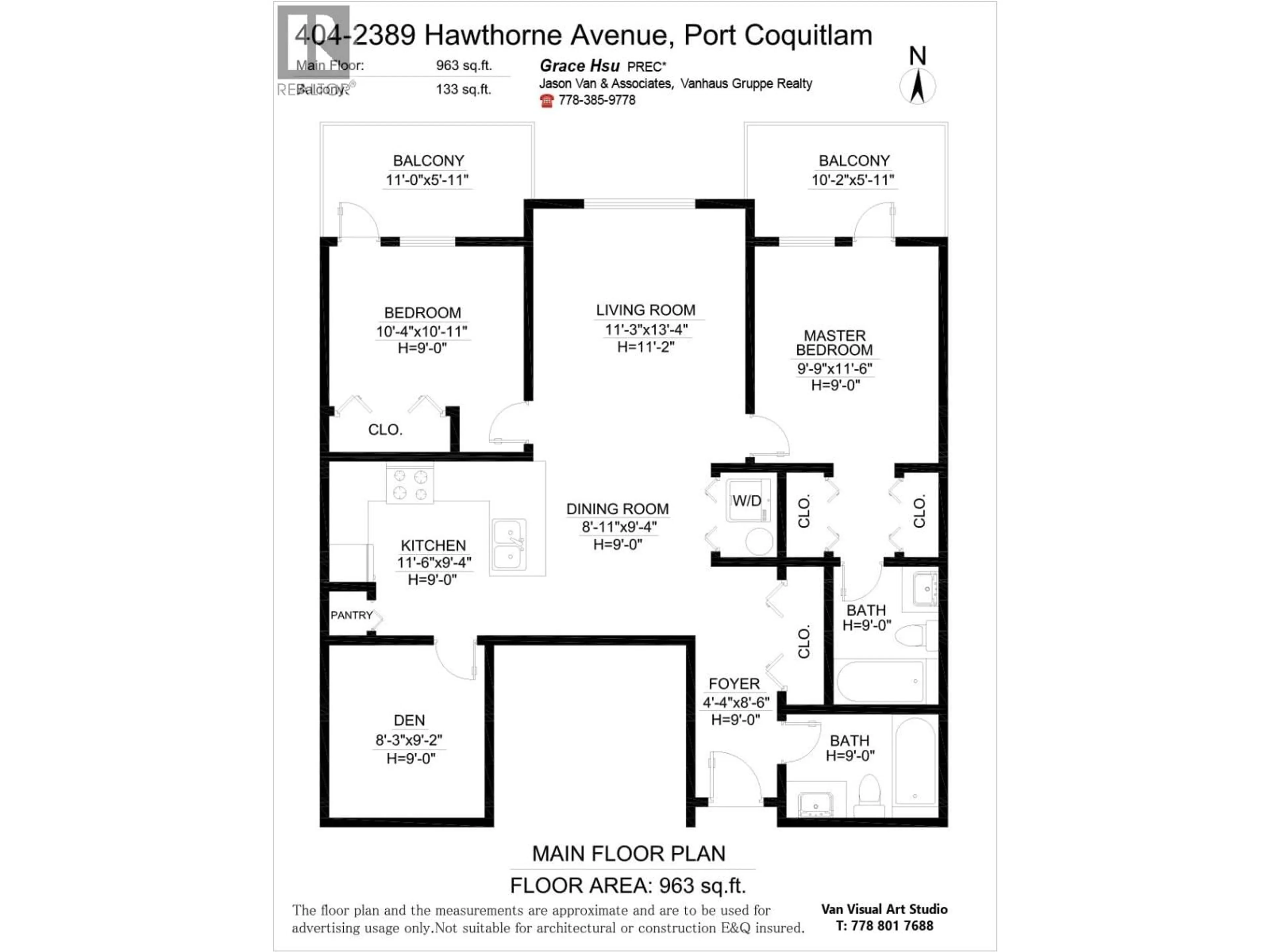 Floor plan for 404 - 2389 HAWTHORNE AVENUE, Port Coquitlam British Columbia V3C0T2