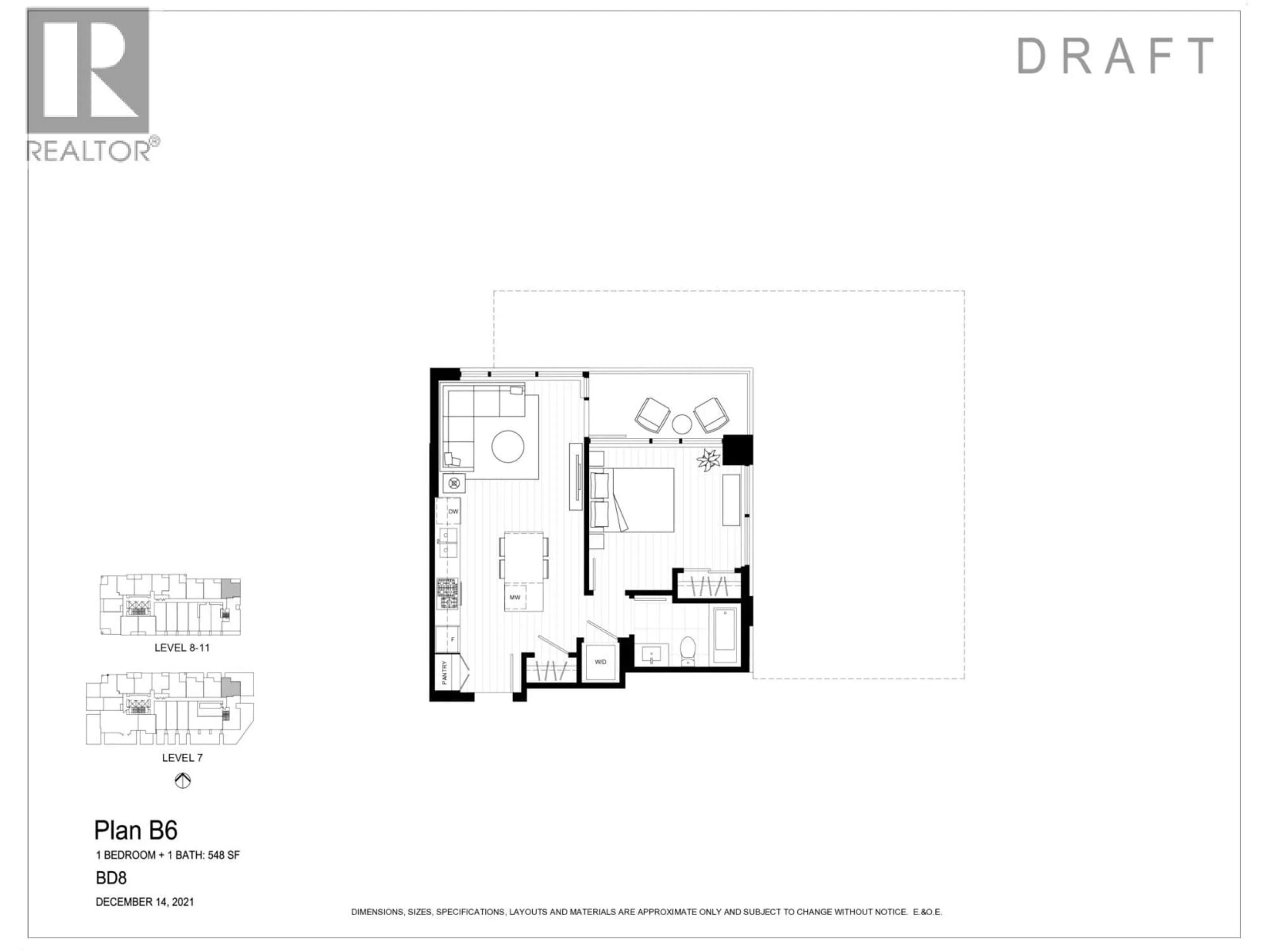 Floor plan for 1106 - 230 KEARY STREET, New Westminster British Columbia V3L0A6
