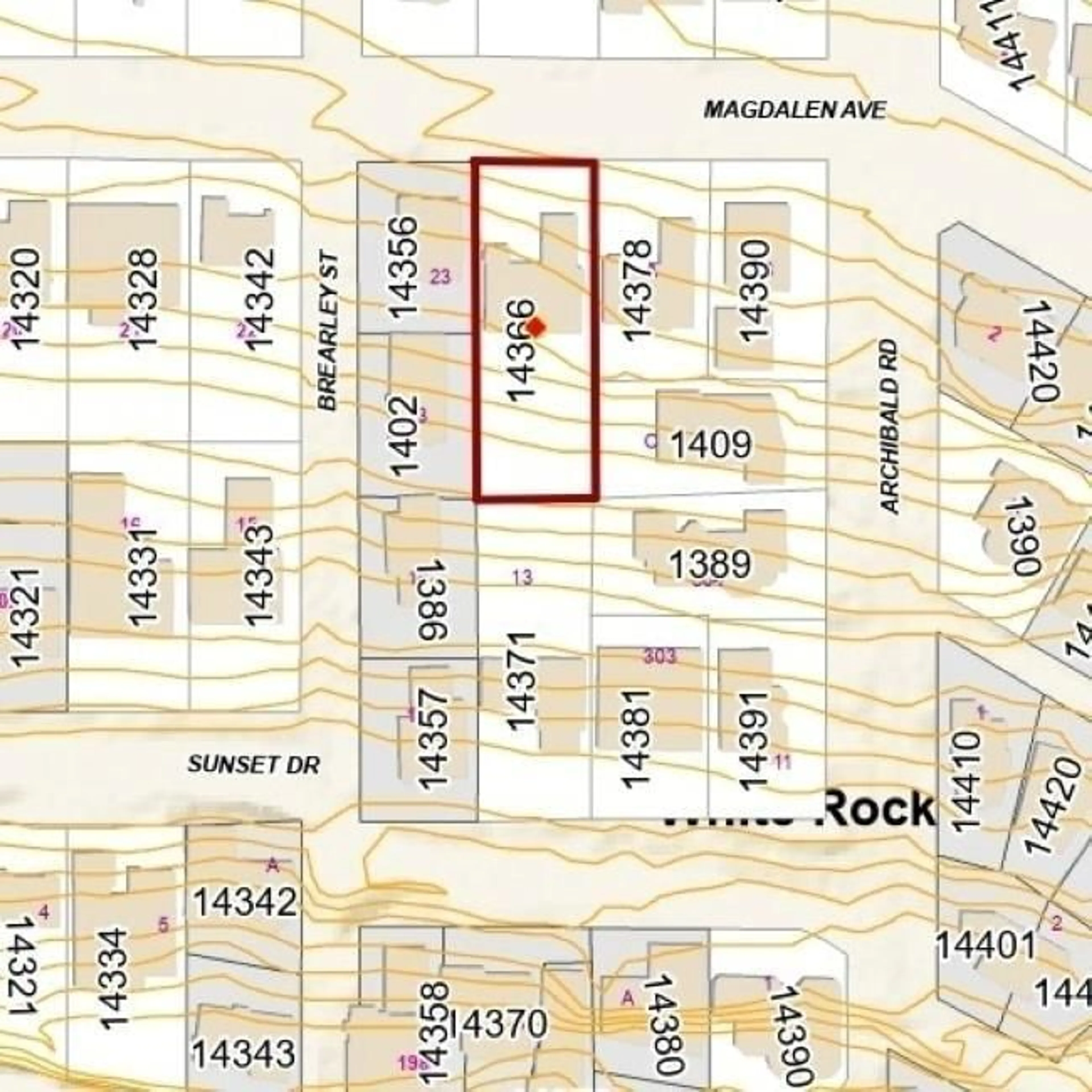Picture of a map for 14366 MAGDALEN, White Rock British Columbia V4B2X3