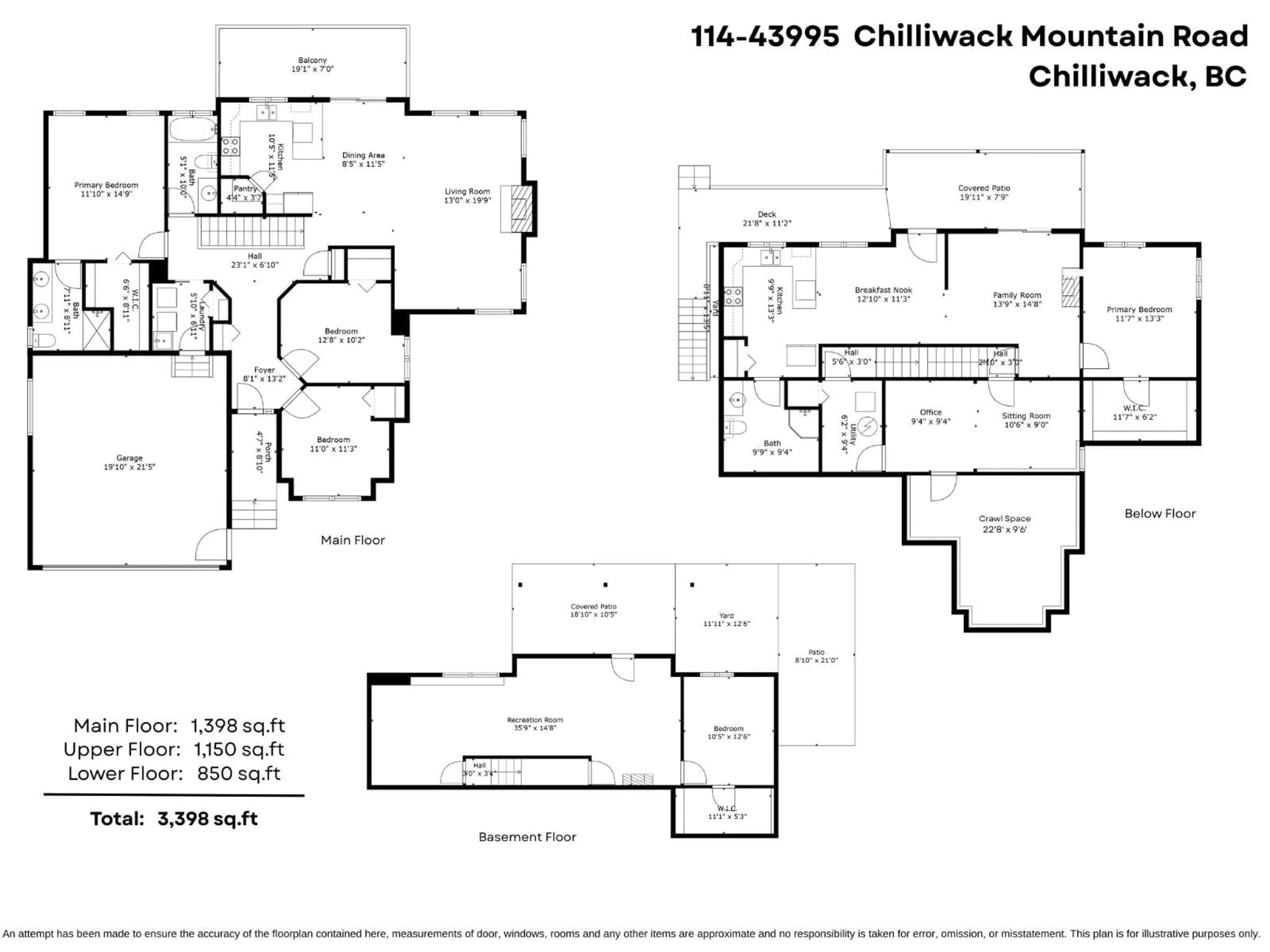 Floor plan for 114 - 43995 CHILLIWACK MOUNTAIN ROAD, Chilliwack British Columbia V2R5M1