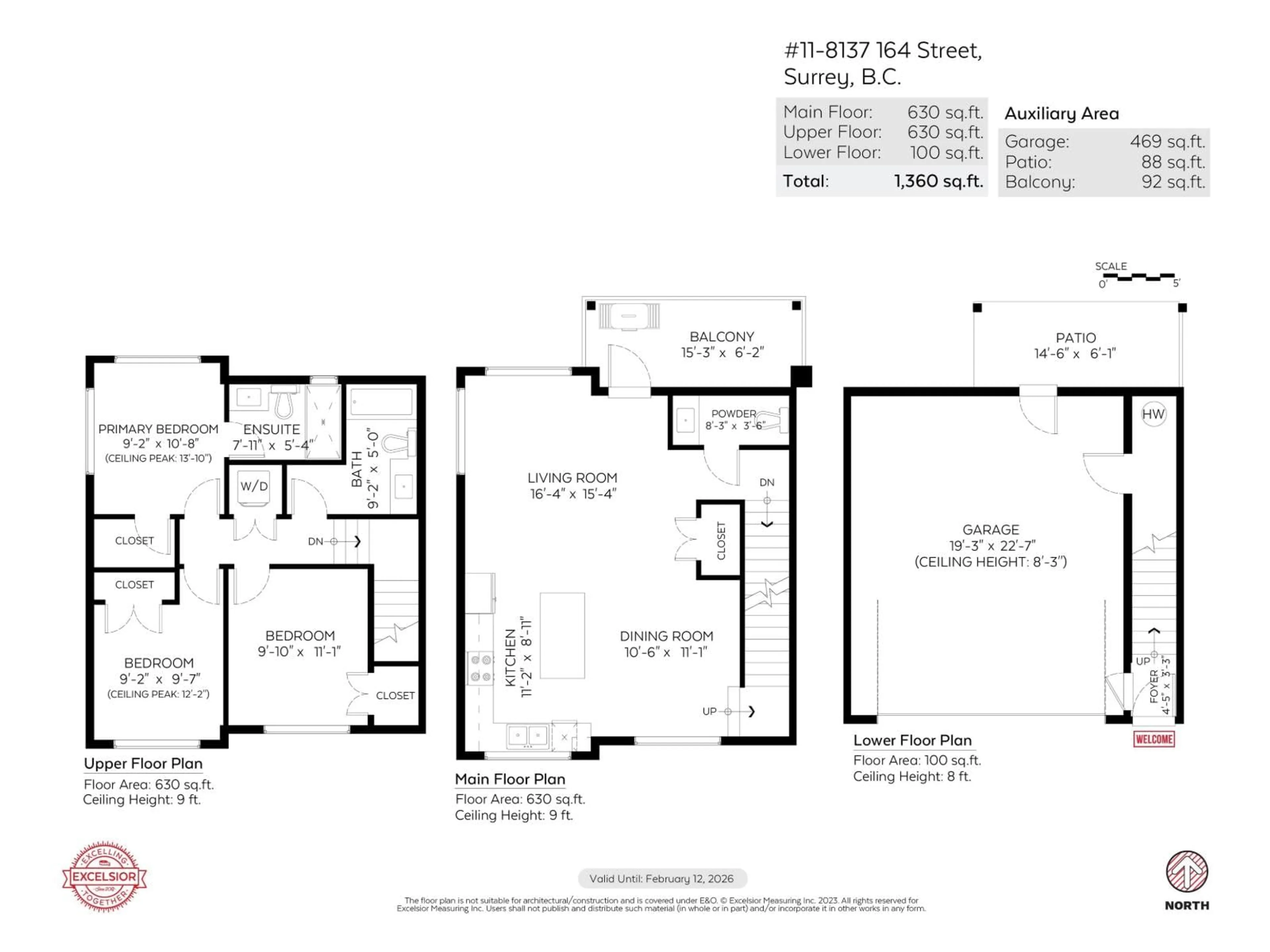 Floor plan for 11 - 8137 164, Surrey British Columbia V4N0P1