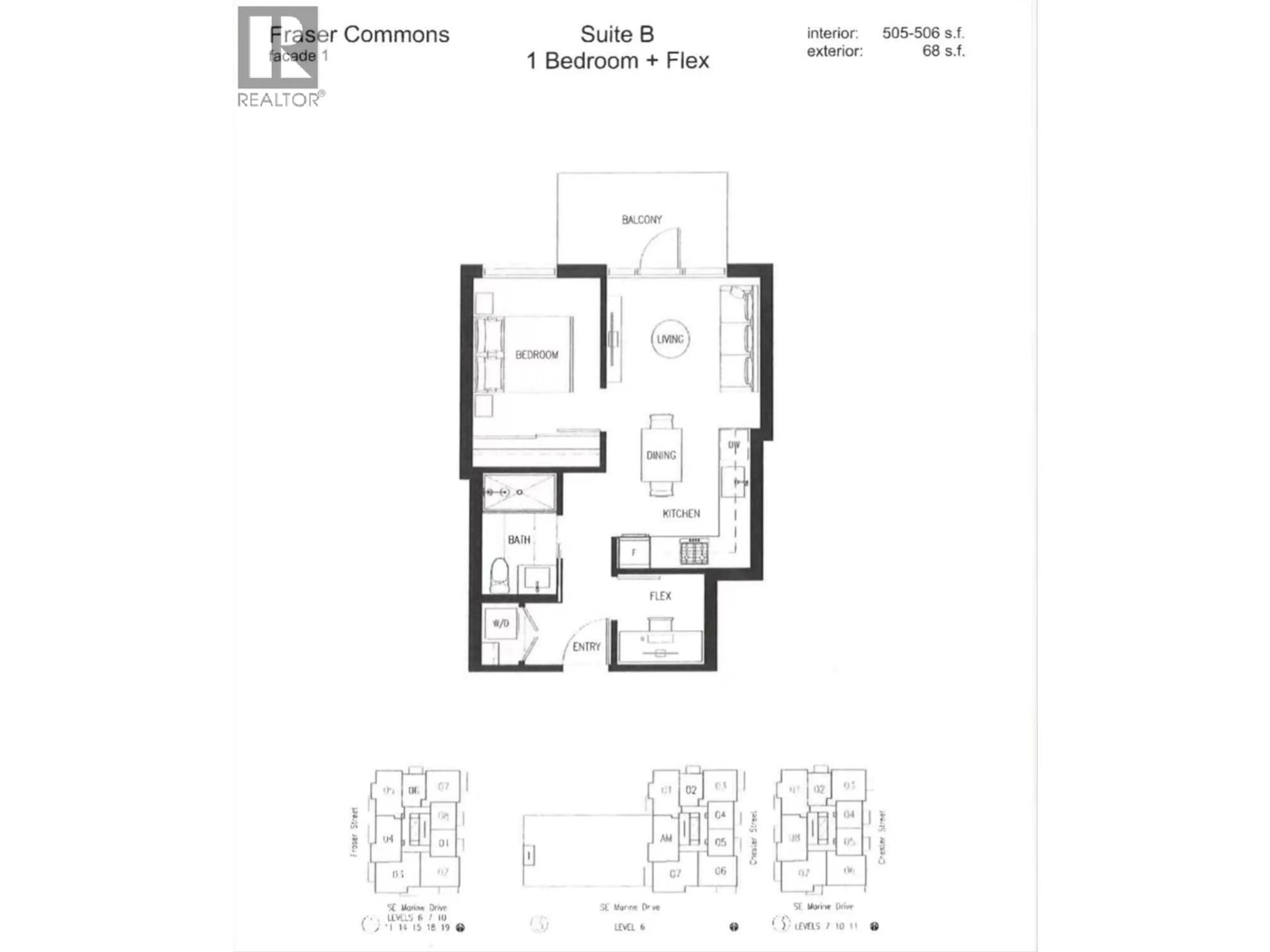 Floor plan for 602 - 8181 CHESTER STREET, Vancouver British Columbia V5X0J9