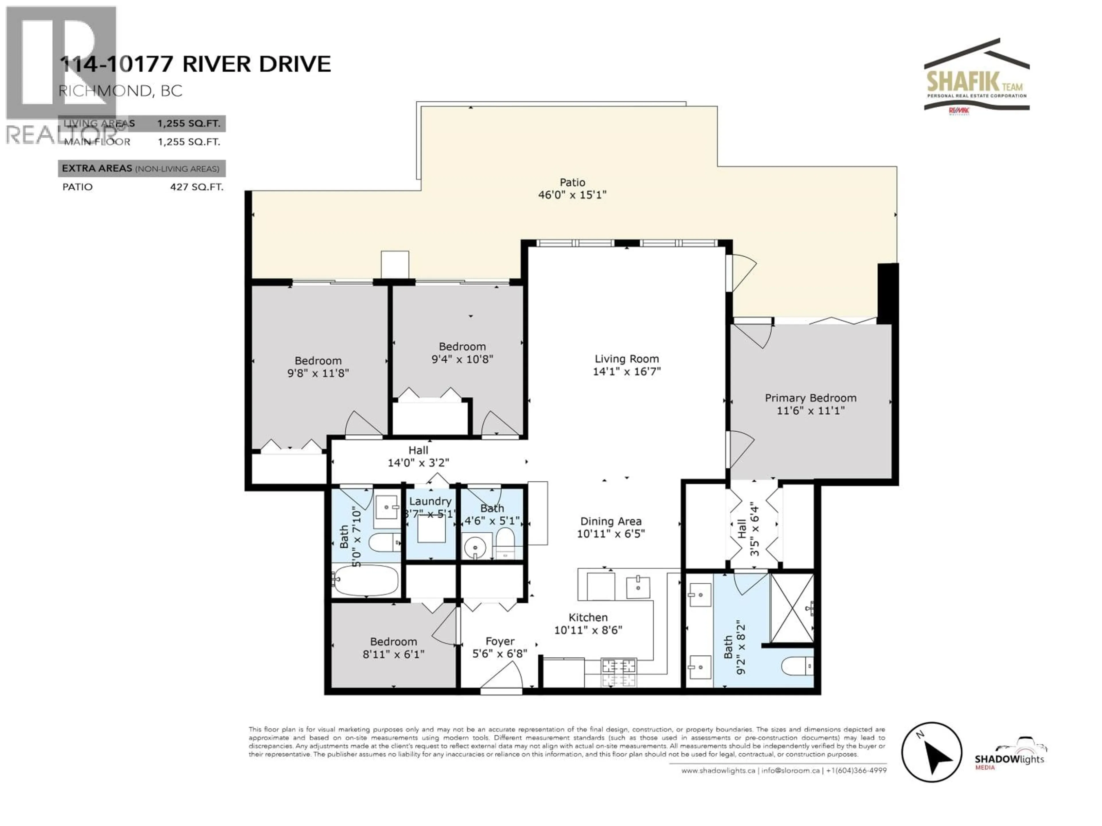 Floor plan for 114 - 10177 RIVER DRIVE, Richmond British Columbia V6X0S2