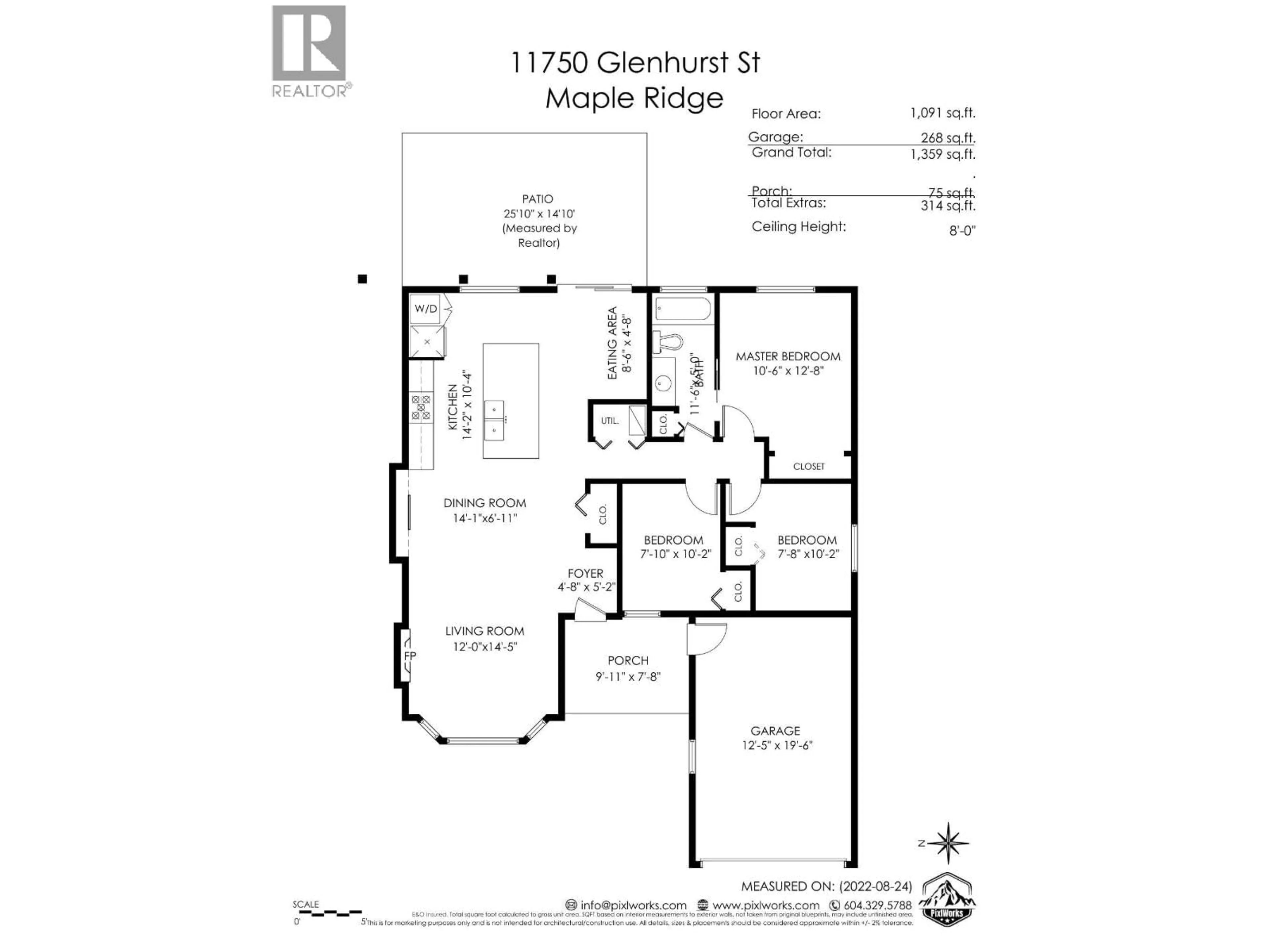 Floor plan for 11750 GLENHURST STREET, Maple Ridge British Columbia V2X0B9