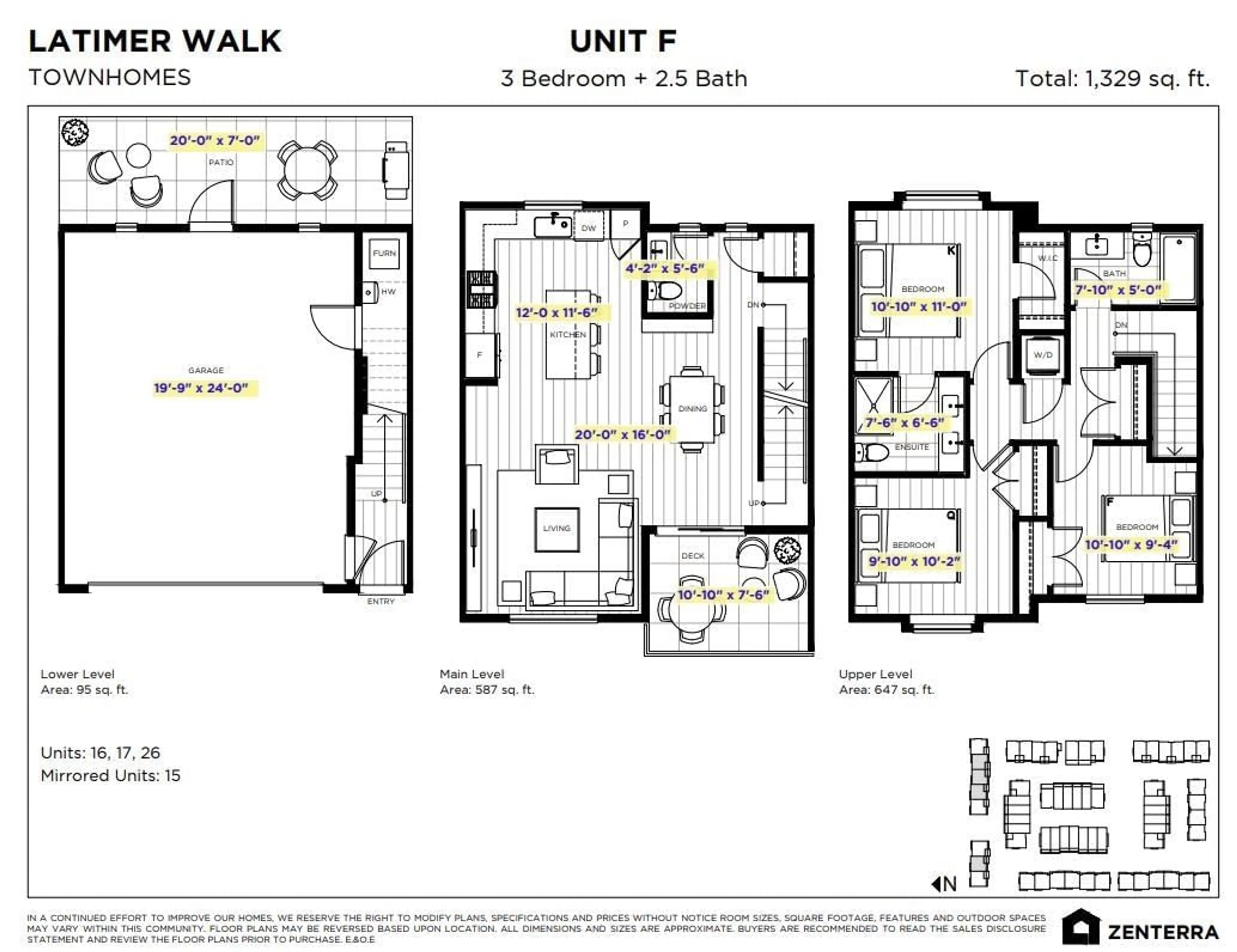 Floor plan for 26 - 7661 198B, Langley British Columbia V0V0V0