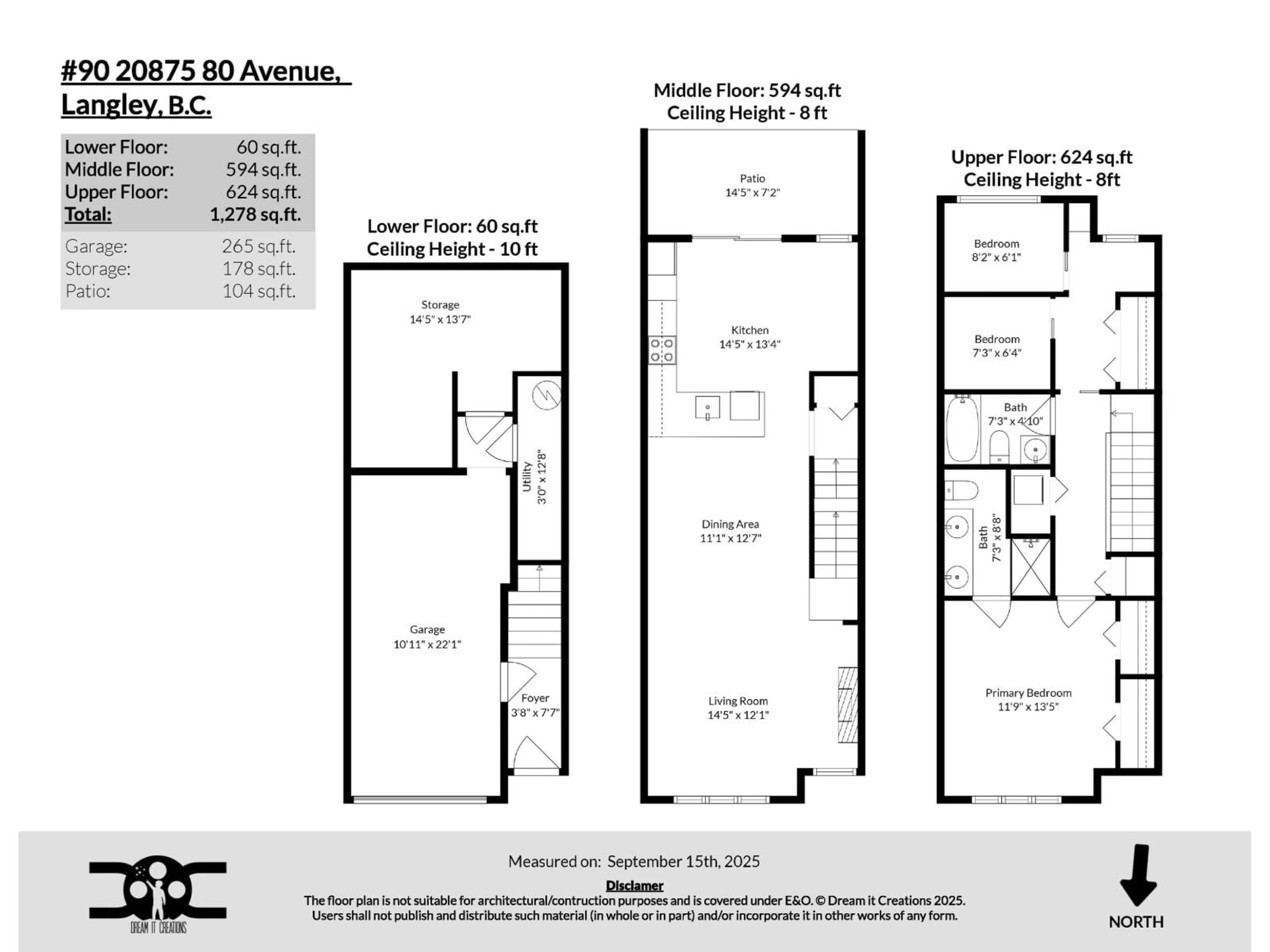 Floor plan for 90 - 20875 80, Langley British Columbia V2Y0B2