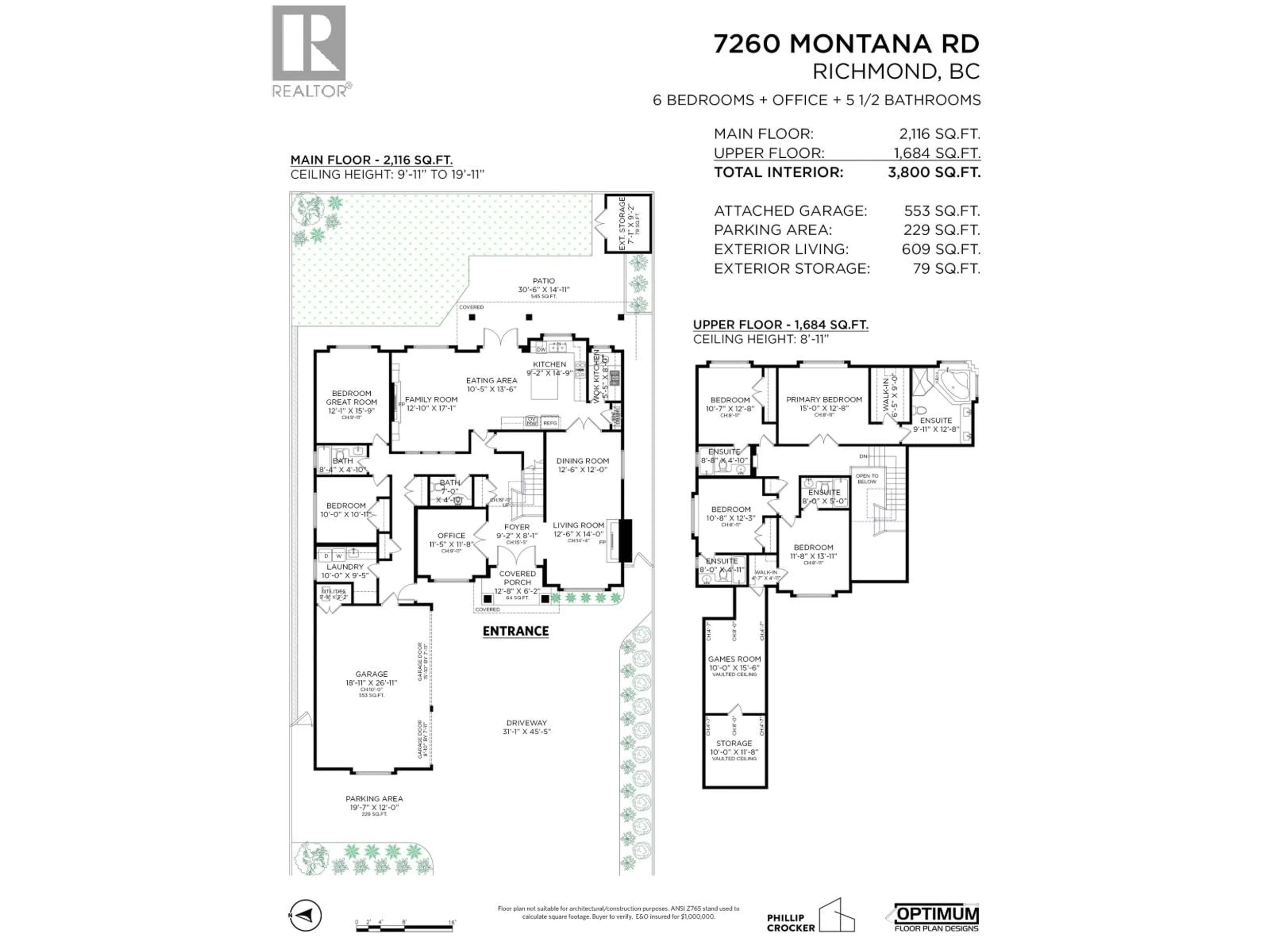 Floor plan for 7260 MONTANA ROAD, Richmond British Columbia V7C4K3