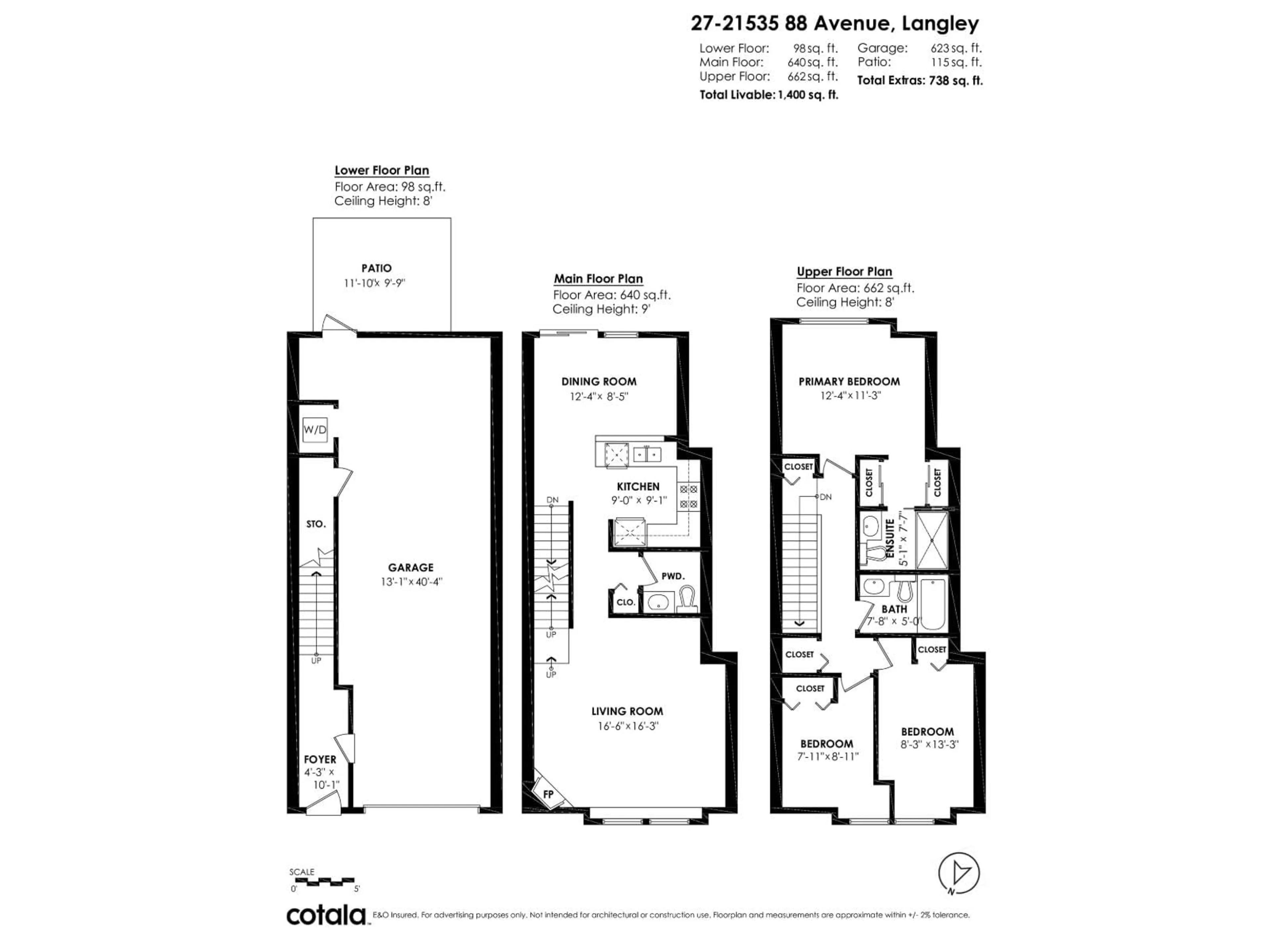 Floor plan for 27 - 21535 88, Langley British Columbia V1M4E5