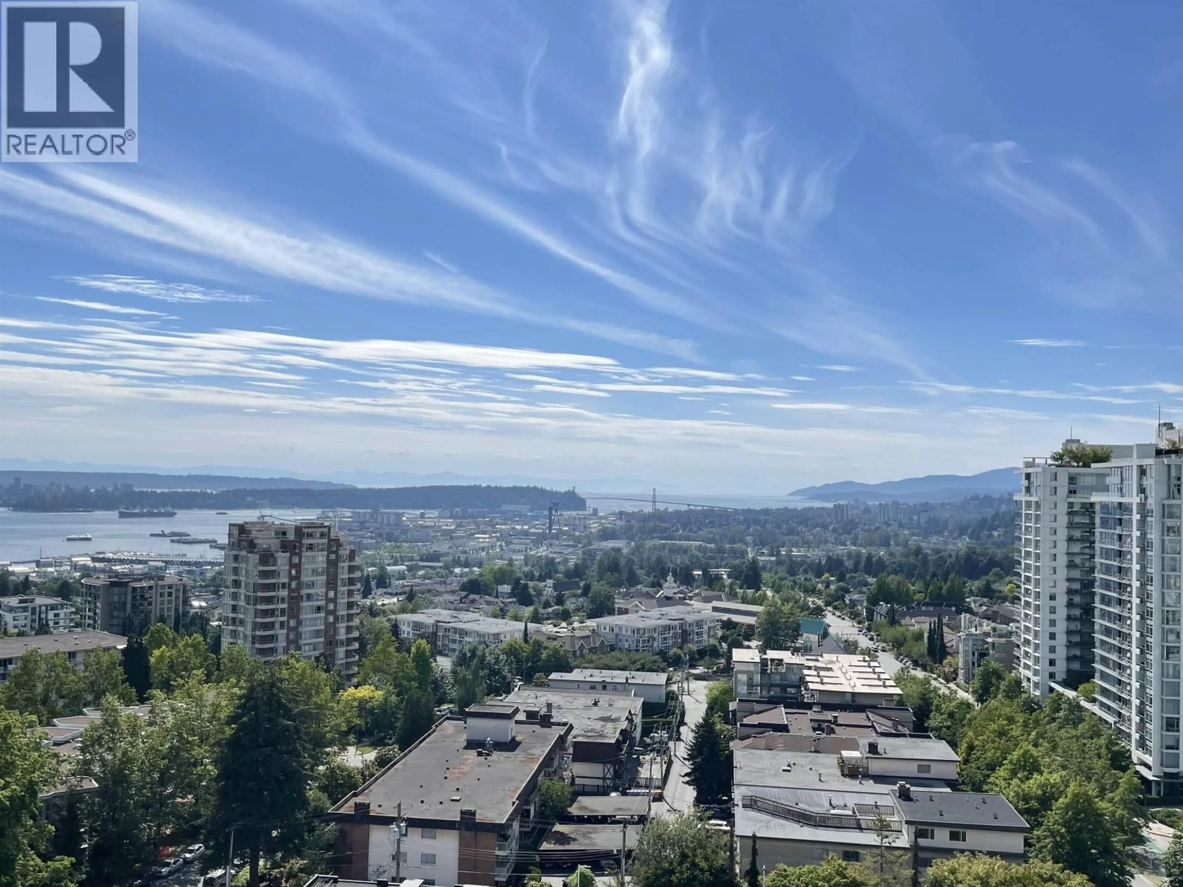 A pic from outside/outdoor area/front of a property/back of a property/a pic from drone, city buildings view from balcony for 1403 - 111 13TH STREET, North Vancouver British Columbia V7L0C7